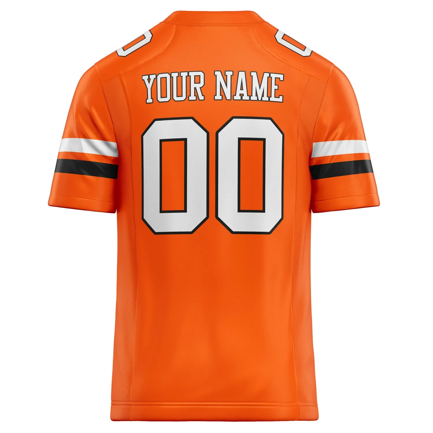 Custom Orange White Solid Colour Football Jersey sold by Tailorly product image thumbnail 4