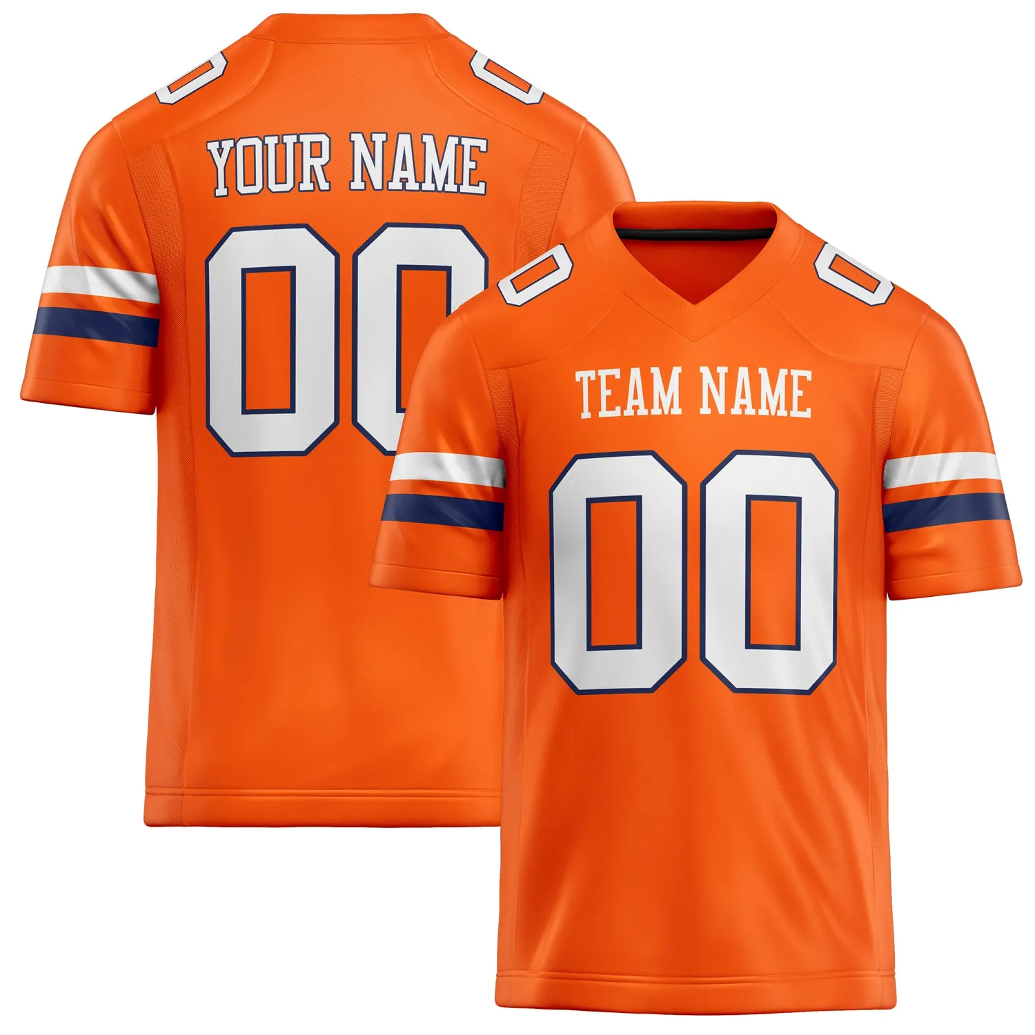 Custom Orange White Solid Colour Football Jersey sold by Tailorly