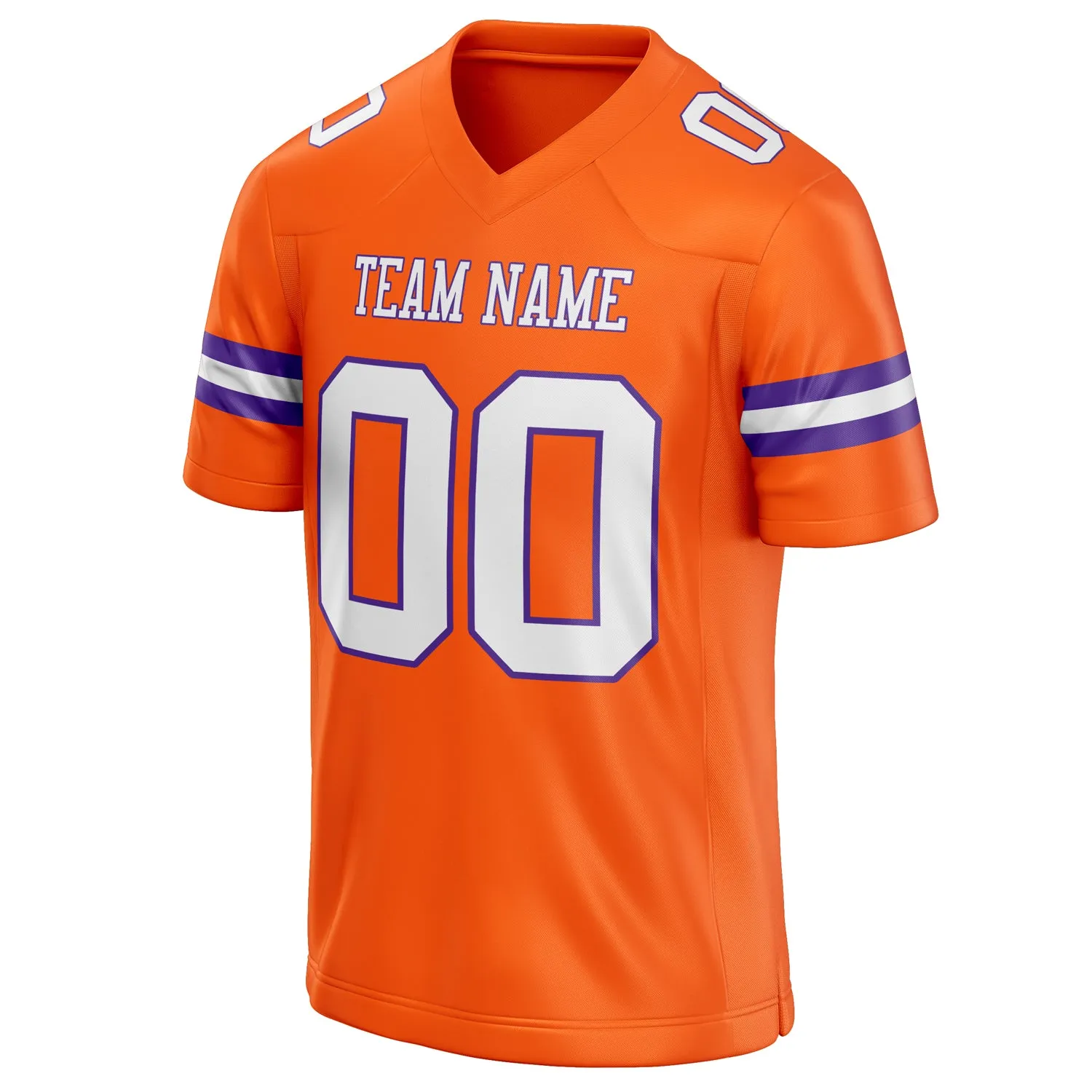 Custom Orange White Solid Colour Football Jersey sold by Tailorly product image thumbnail 3