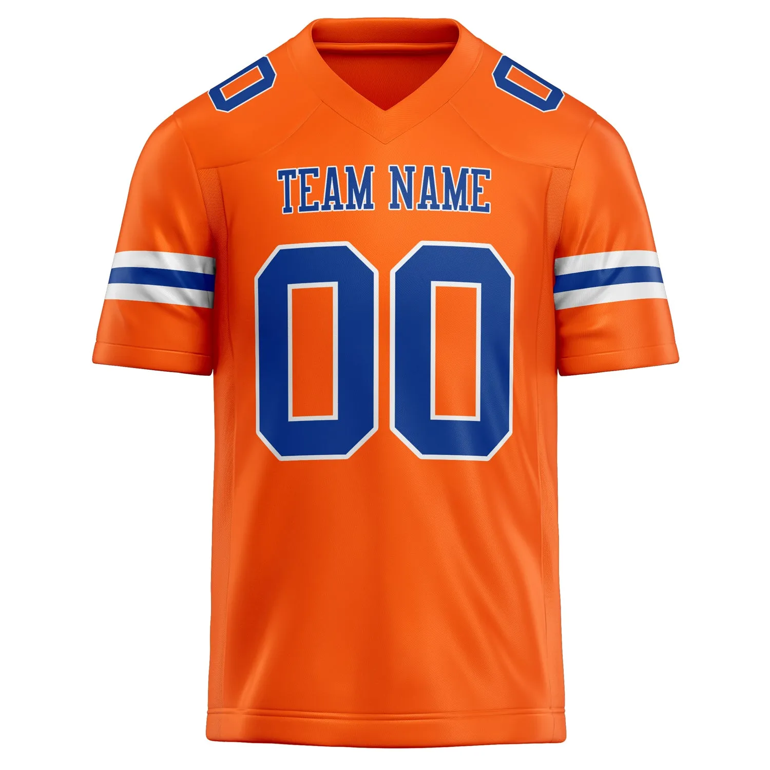 Custom Orange royal Solid Colour Football Jersey sold by Tailorly product image thumbnail 2
