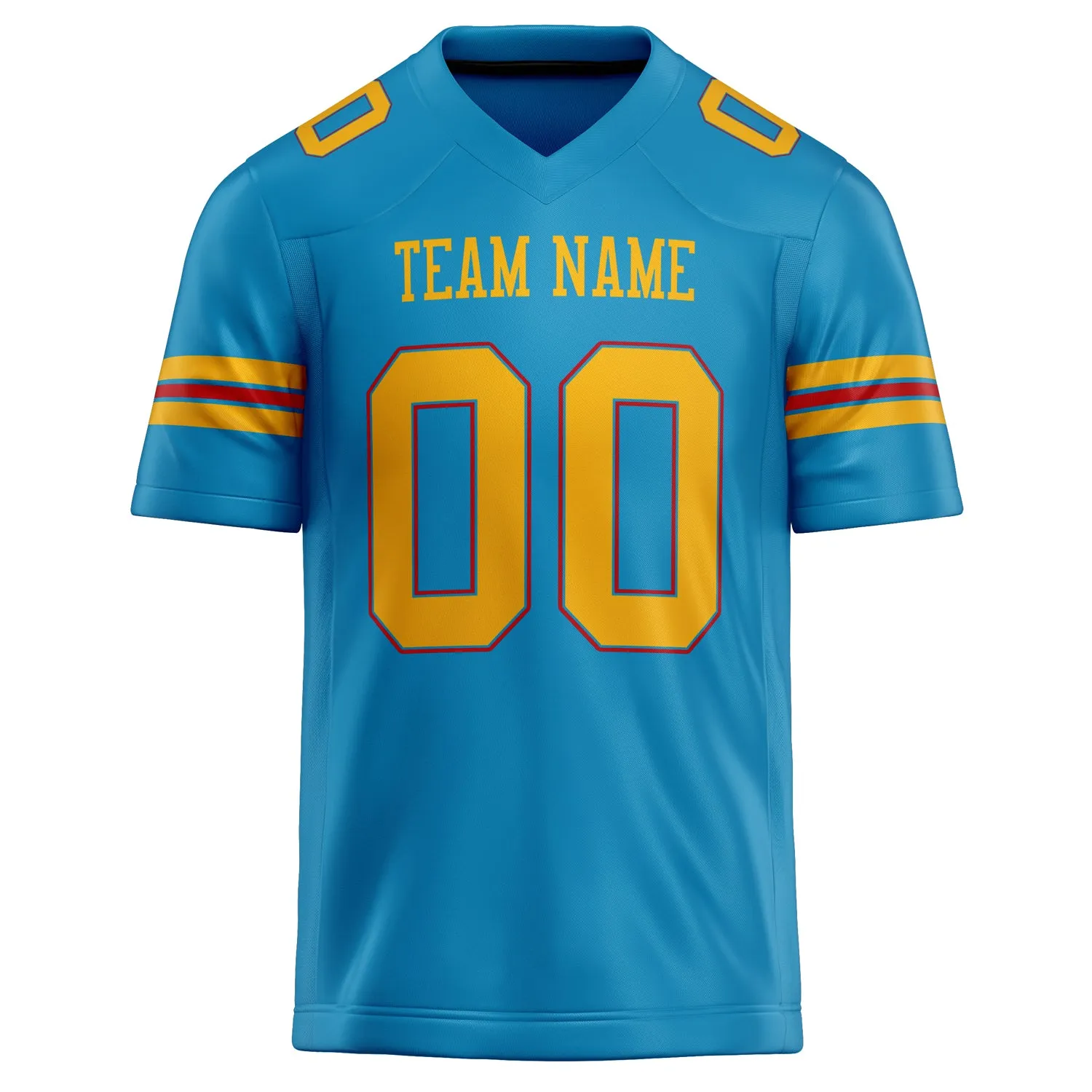 Custom Panther Blue gold Solid Colour Football Jersey sold by Tailorly product image thumbnail 2