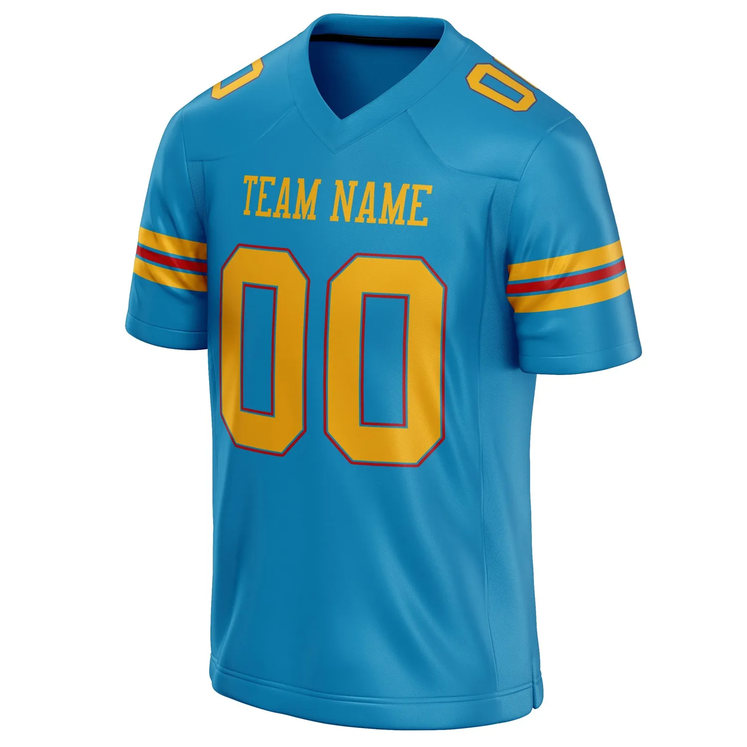 Custom Panther Blue gold Solid Colour Football Jersey sold by Tailorly product image thumbnail 3
