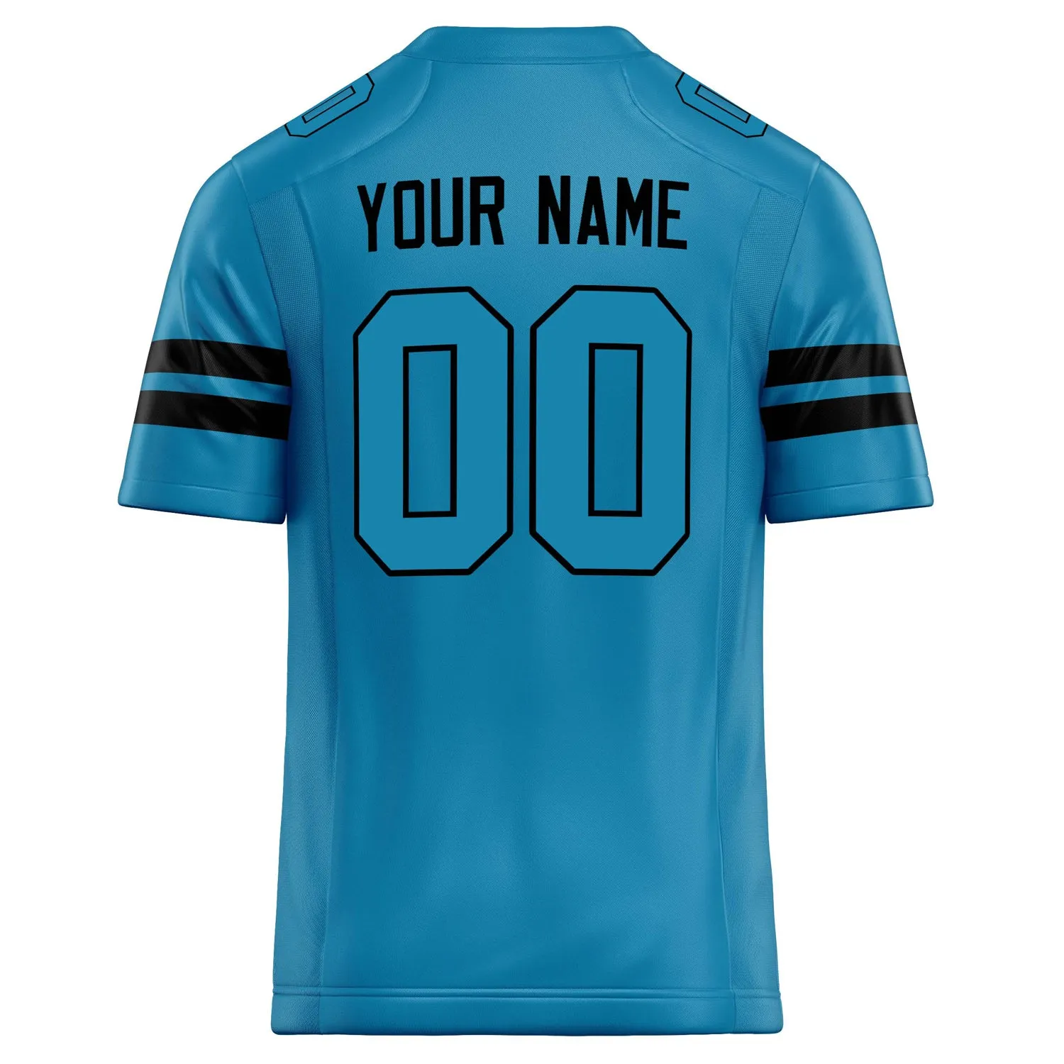 Custom Panther Blue Black Solid Colour Football Jersey sold by Tailorly product image thumbnail 4