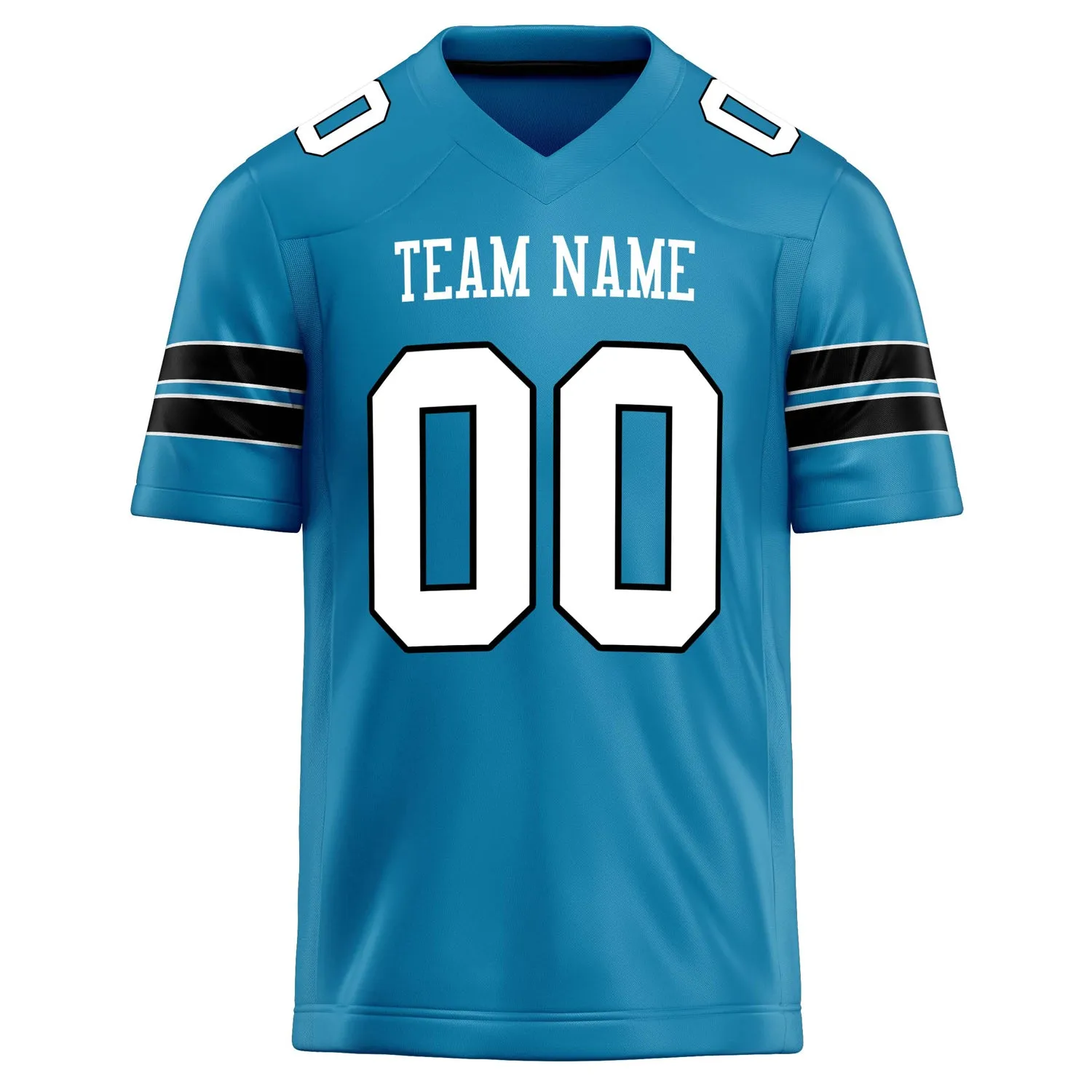 Custom Panther Blue White Solid Colour Football Jersey sold by Tailorly product image thumbnail 2