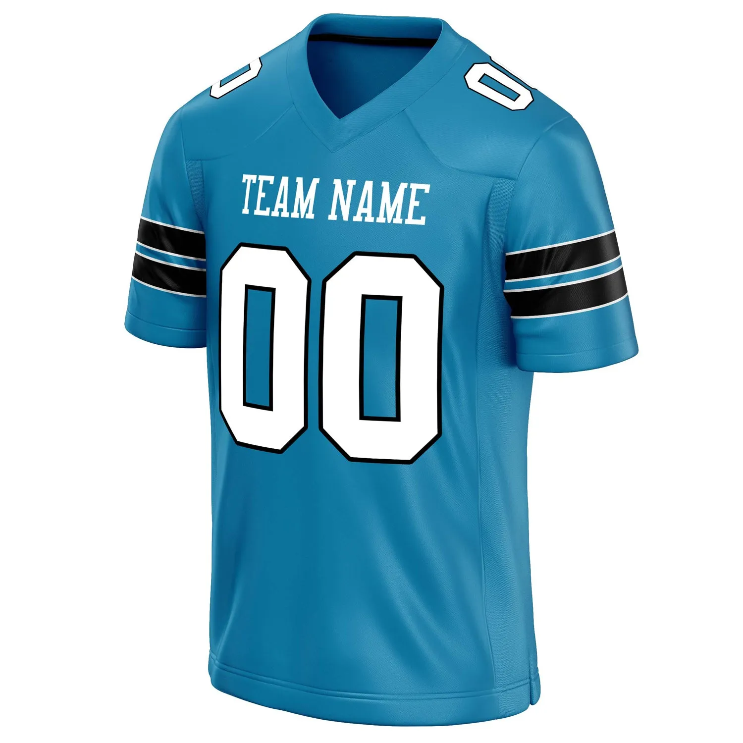 Custom Panther Blue White Solid Colour Football Jersey sold by Tailorly product image thumbnail 3