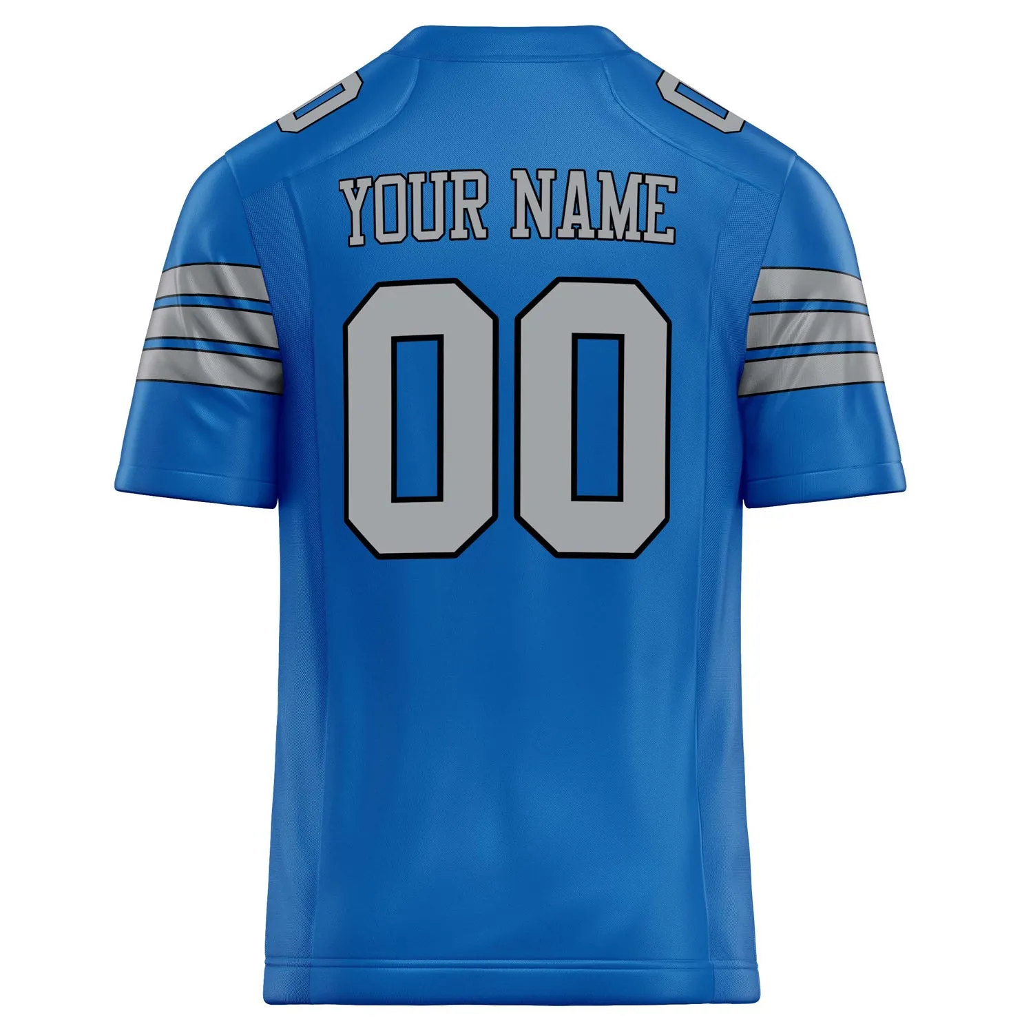 Custom Panther Blue gray Solid Colour Football Jersey sold by Tailorly product image thumbnail 4