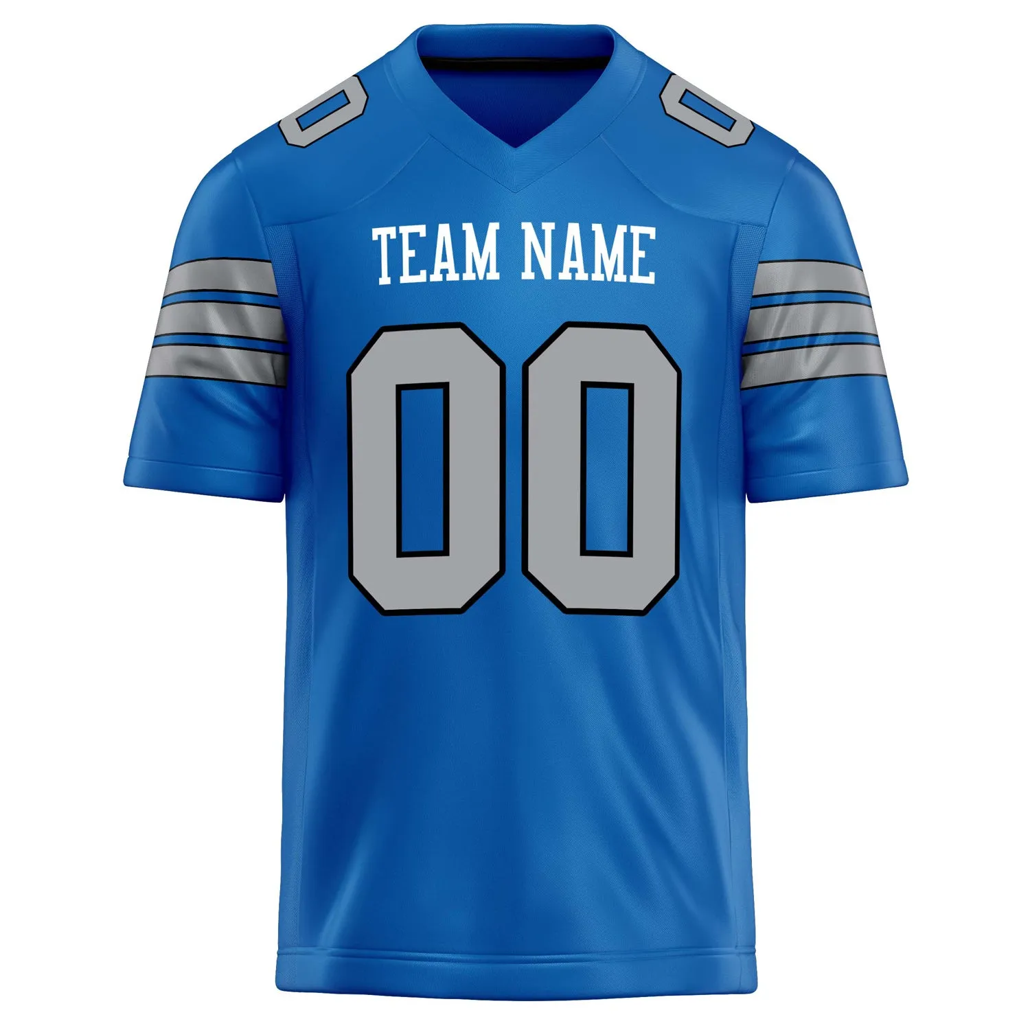 Custom Panther Blue gray Solid Colour Football Jersey sold by Tailorly product image thumbnail 2