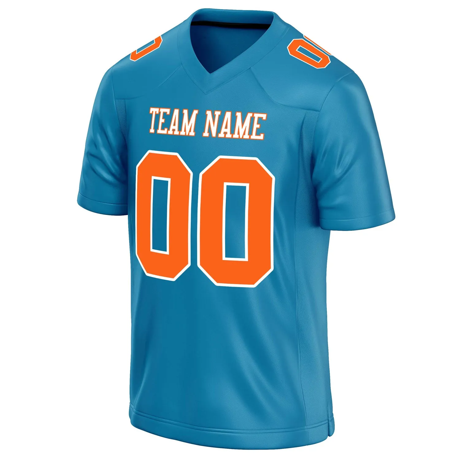 Custom Panther Blue orange Solid Colour Football Jersey sold by Tailorly product image thumbnail 3