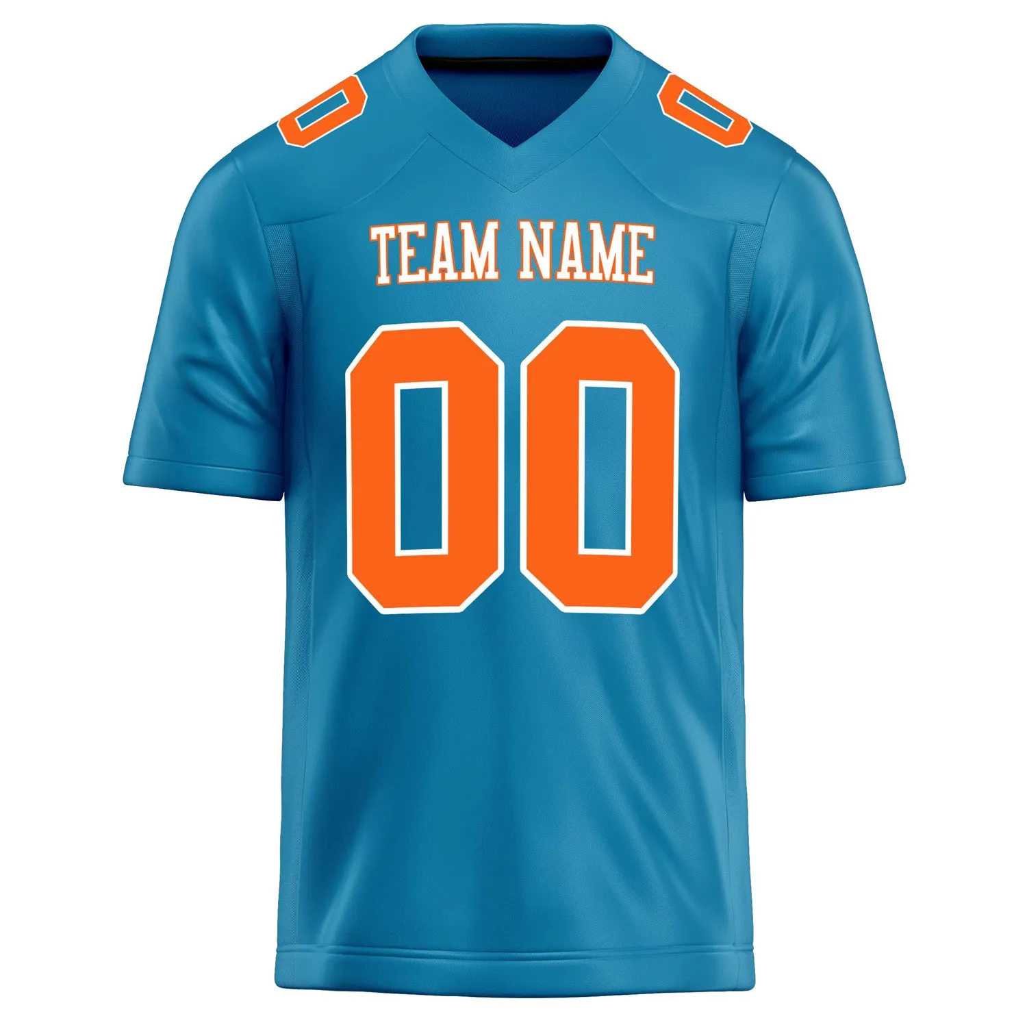 Custom Panther Blue orange Solid Colour Football Jersey sold by Tailorly product image thumbnail 2