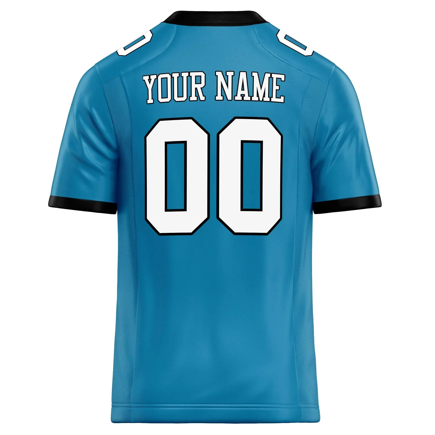 Custom Panther Blue White Solid Colour Football Jersey sold by Tailorly product image thumbnail 4
