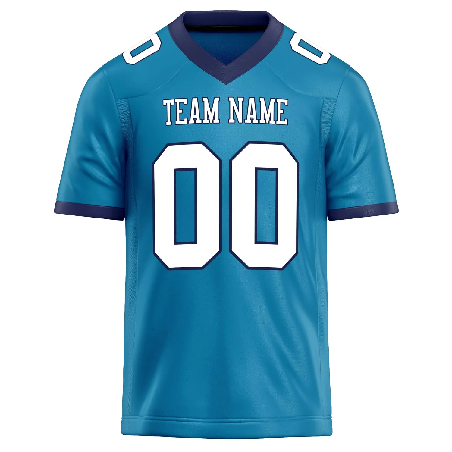 Custom Panther Blue White Solid Colour Football Jersey sold by Tailorly product image thumbnail 2