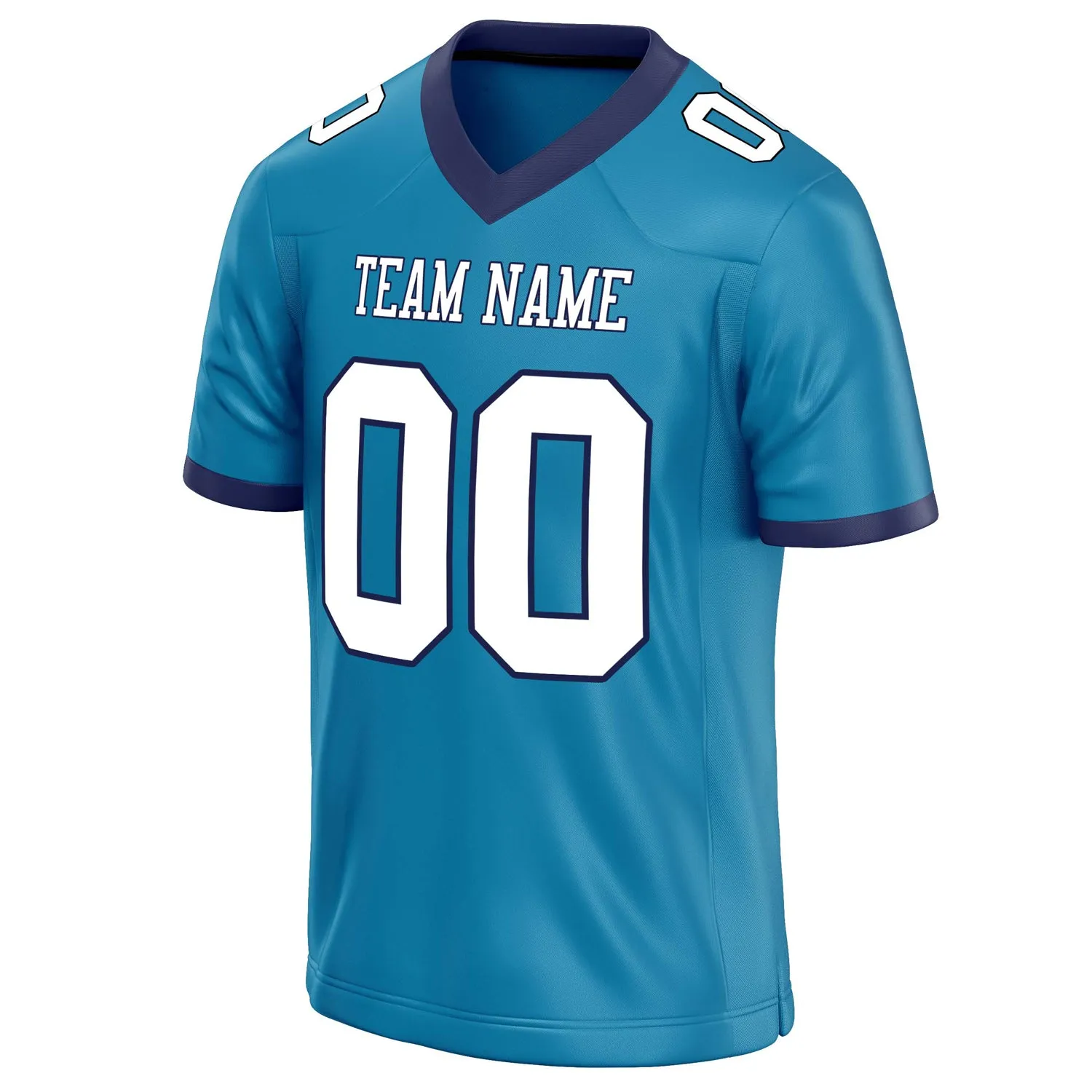Custom Panther Blue White Solid Colour Football Jersey sold by Tailorly product image thumbnail 3