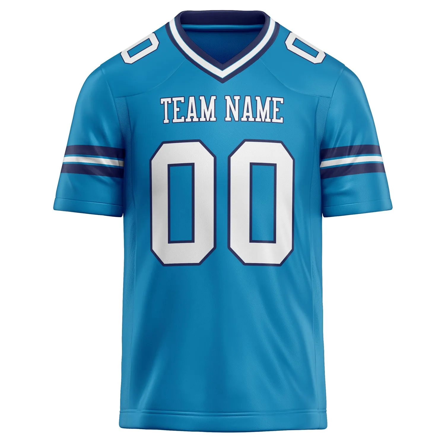 Custom Panther Blue White Solid Colour Football Jersey sold by Tailorly product image thumbnail 2