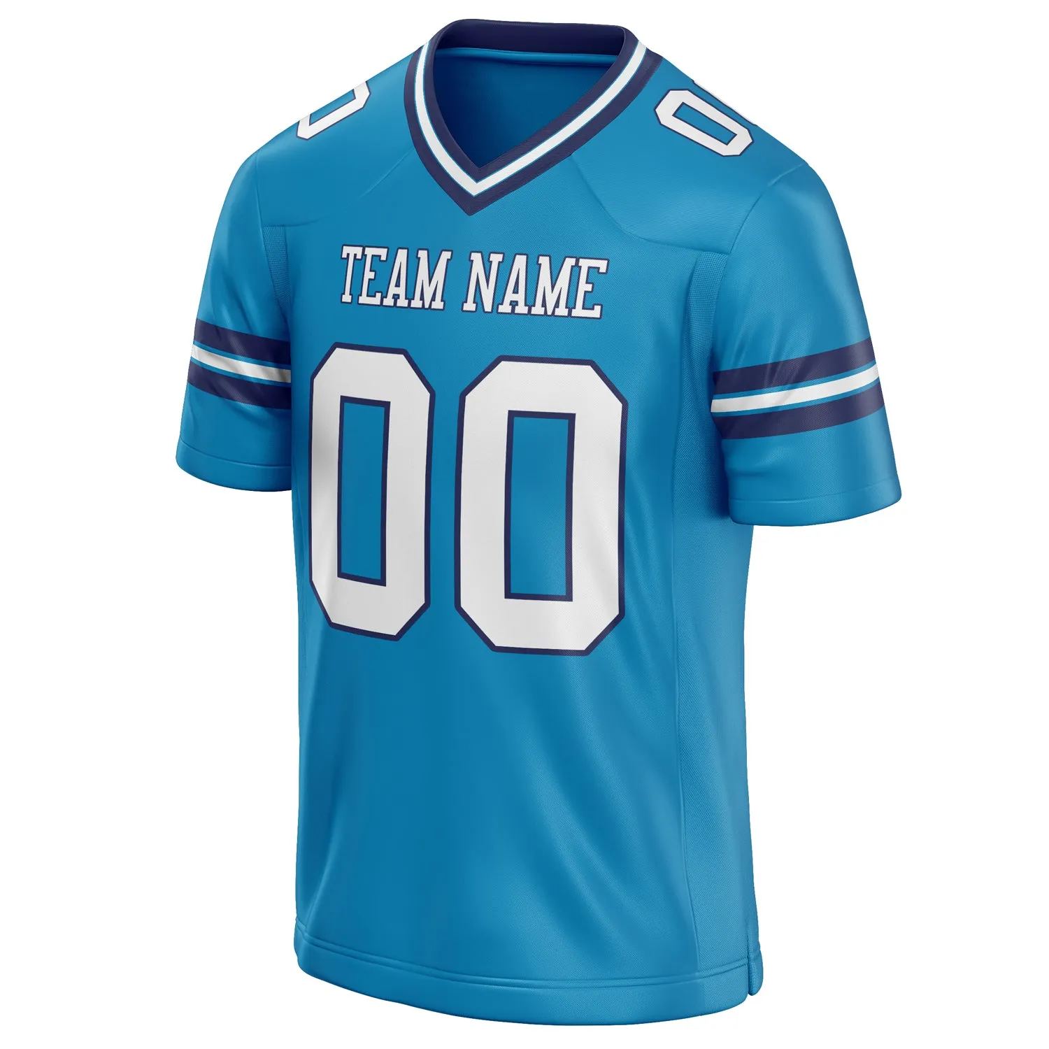 Custom Panther Blue White Solid Colour Football Jersey sold by Tailorly product image thumbnail 3