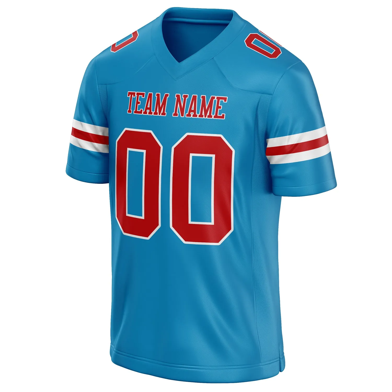 Custom Panther Blue red Solid Colour Football Jersey sold by Tailorly product image thumbnail 3