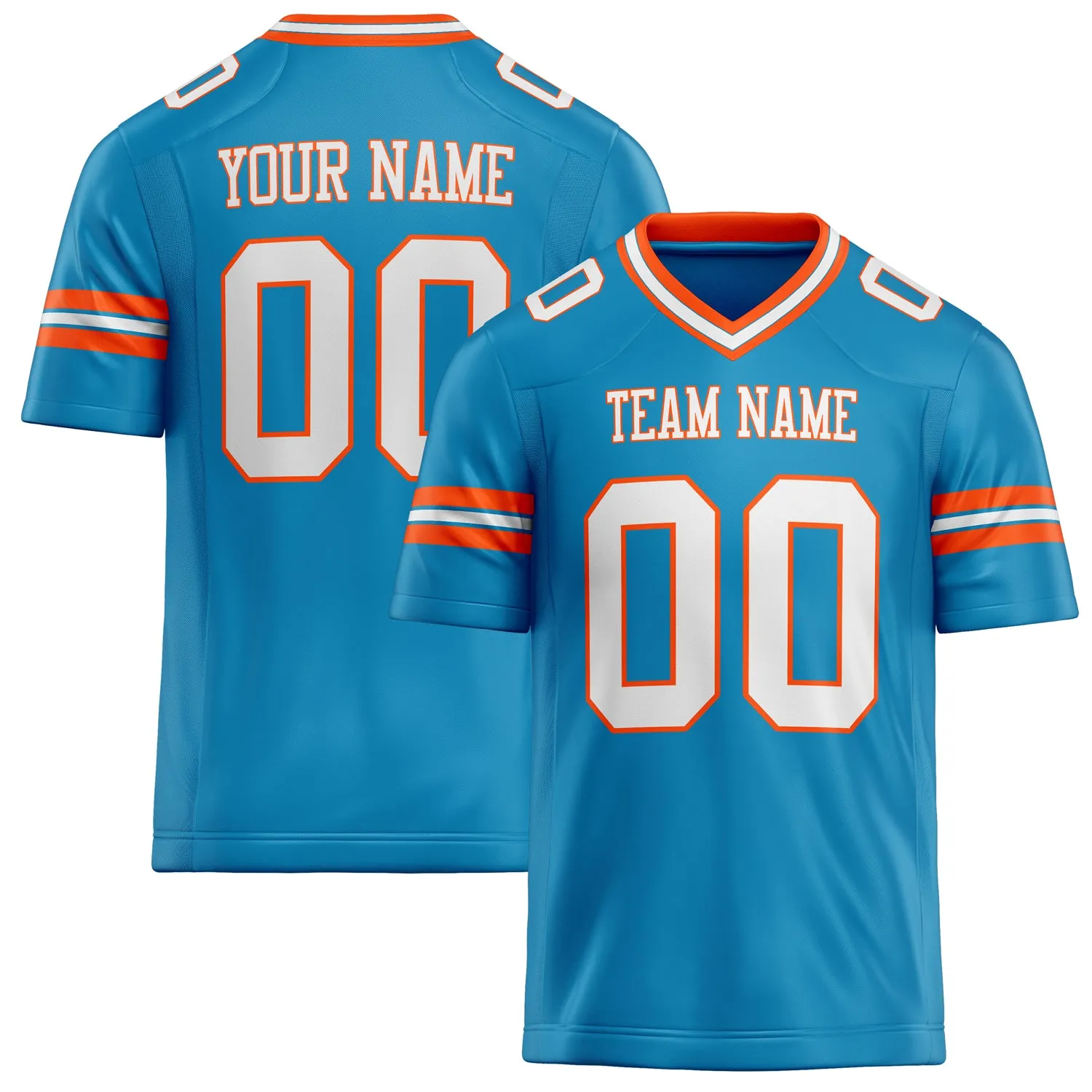 Custom Panther Blue White Solid Colour Football Jersey sold by Tailorly
