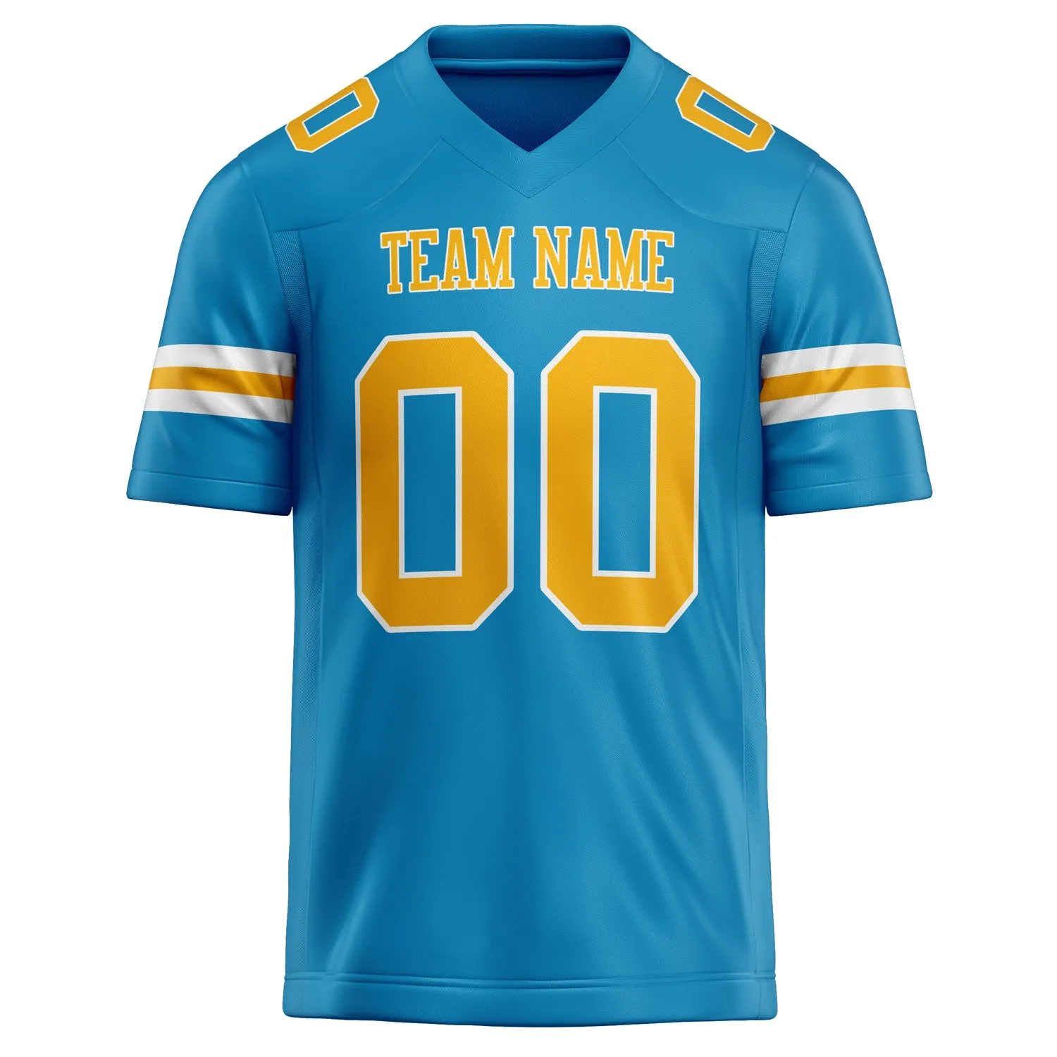 Custom Panther Blue gold Solid Colour Football Jersey sold by Tailorly product image thumbnail 2