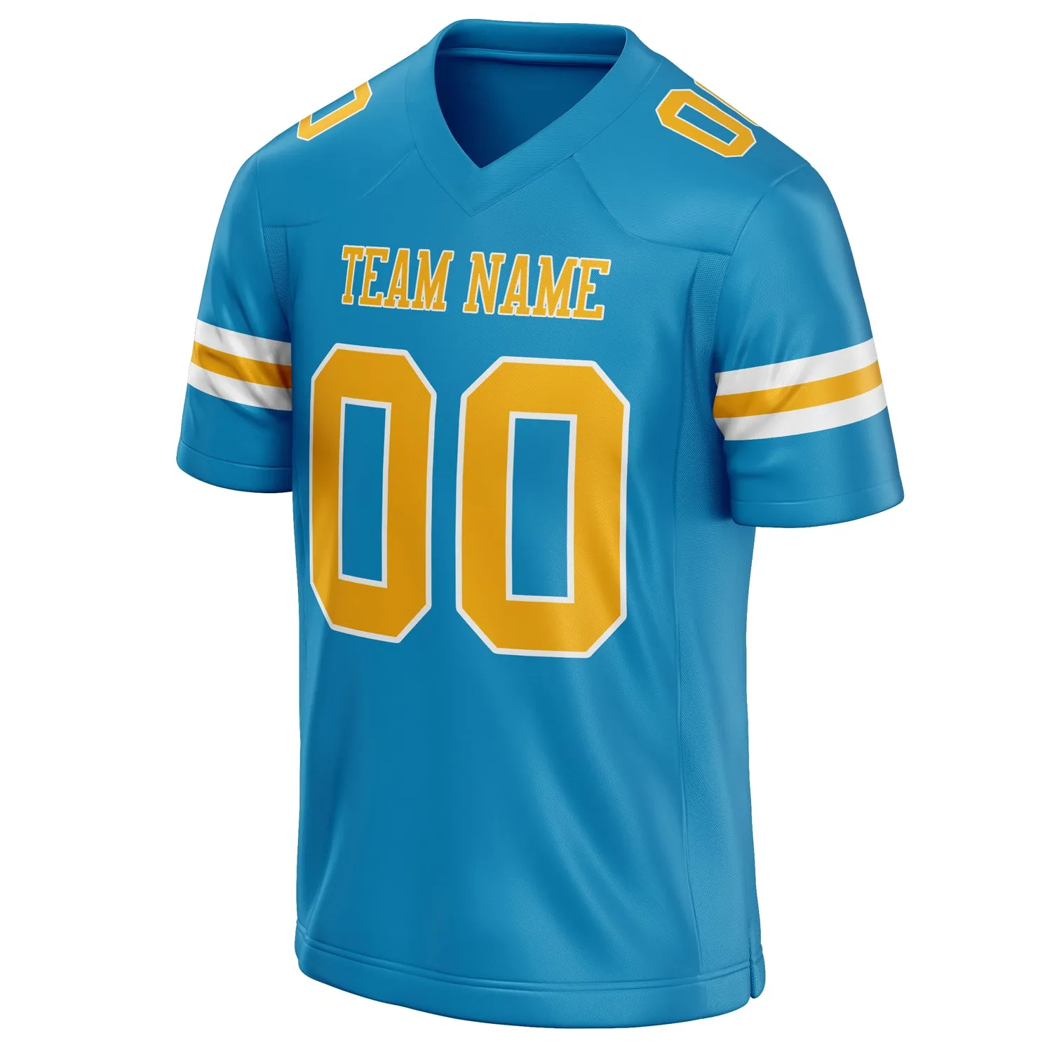 Custom Panther Blue gold Solid Colour Football Jersey sold by Tailorly product image thumbnail 3