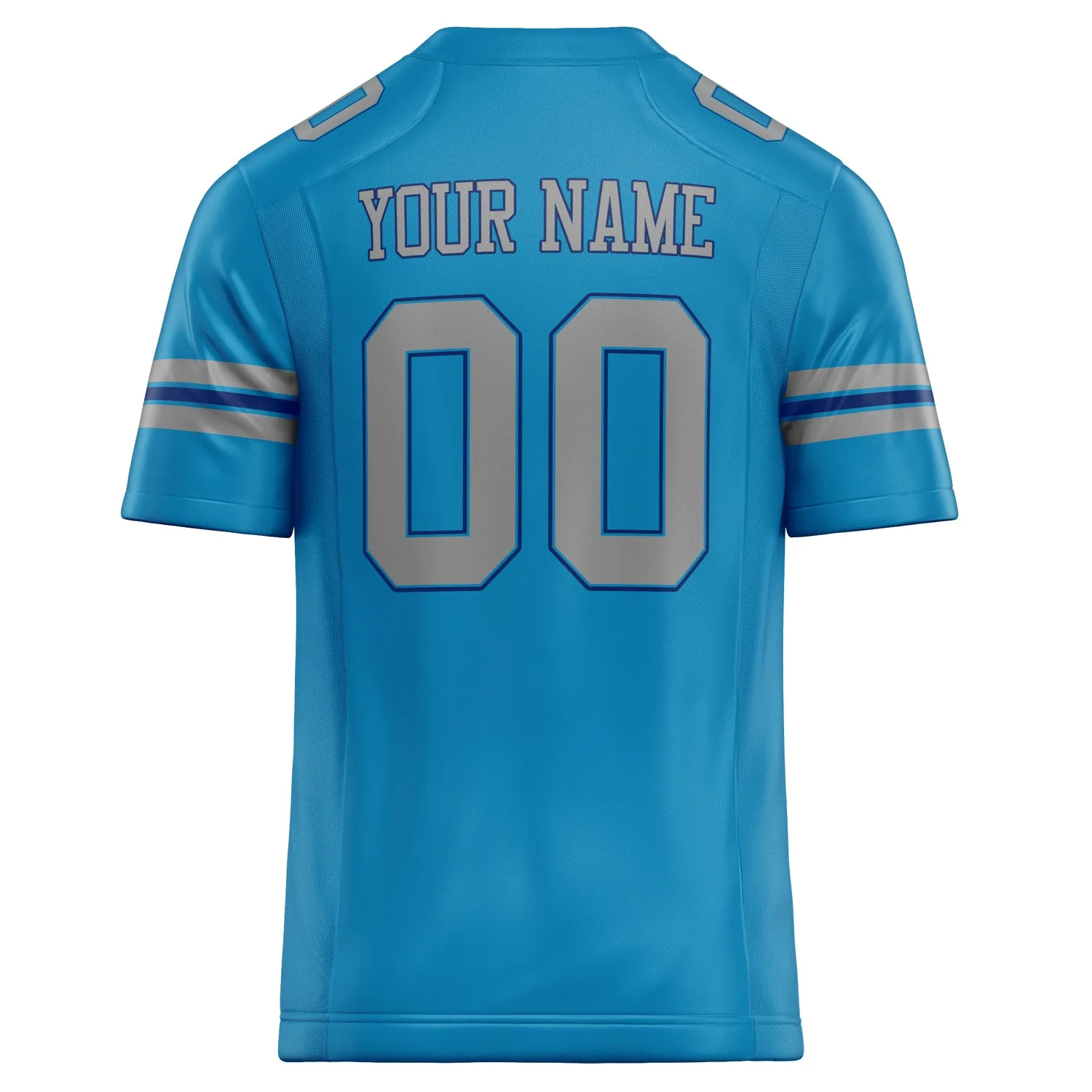 Custom Panther Blue gray Solid Colour Football Jersey sold by Tailorly product image thumbnail 4