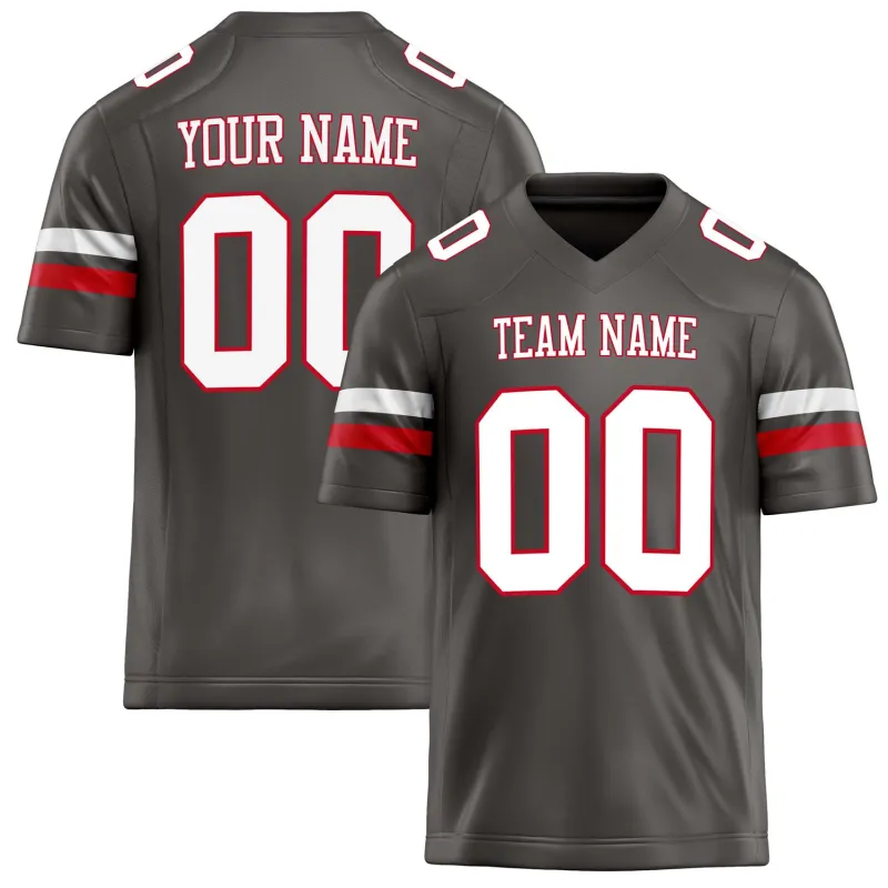 Custom Pewter White Solid Colour Football Jersey sold by Tailorly