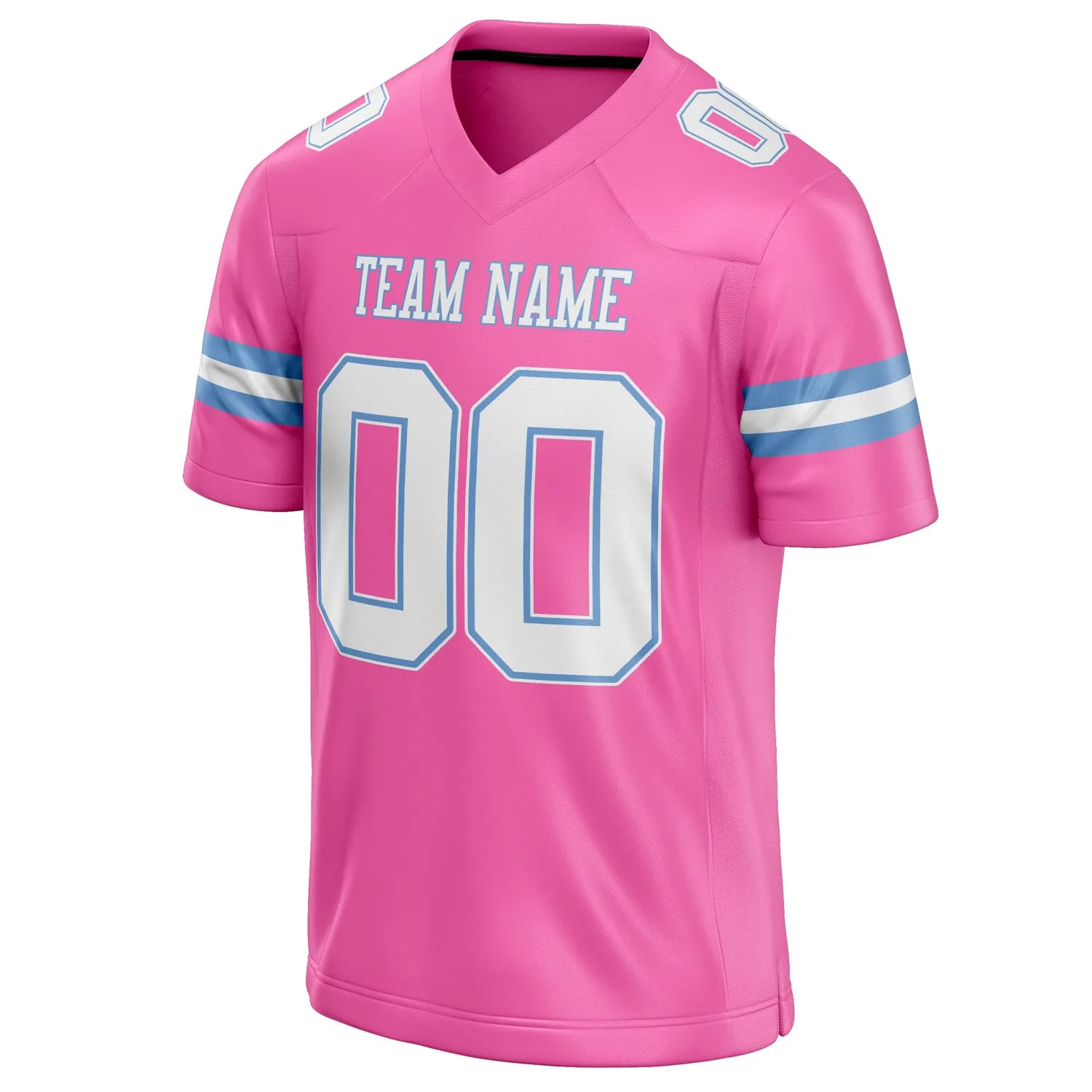 Custom Pink White Solid Colour Football Jersey sold by Tailorly product image thumbnail 3