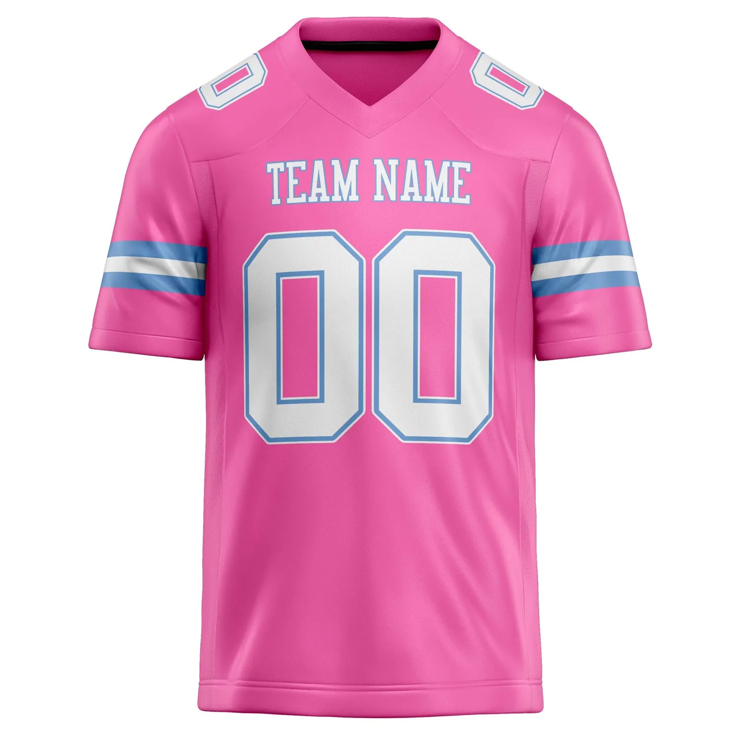 Custom Pink White Solid Colour Football Jersey sold by Tailorly product image thumbnail 2