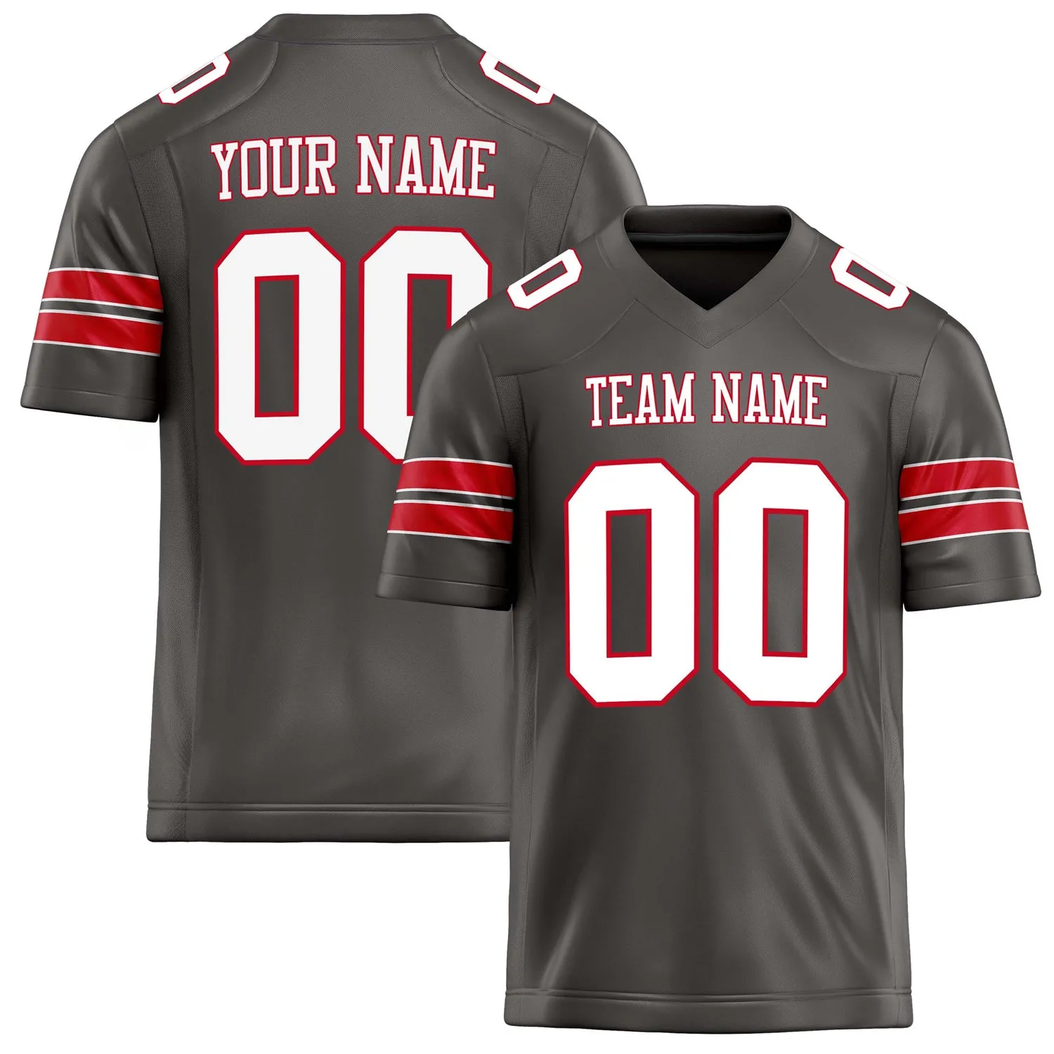 Custom Pewter White Solid Colour Football Jersey sold by Tailorly