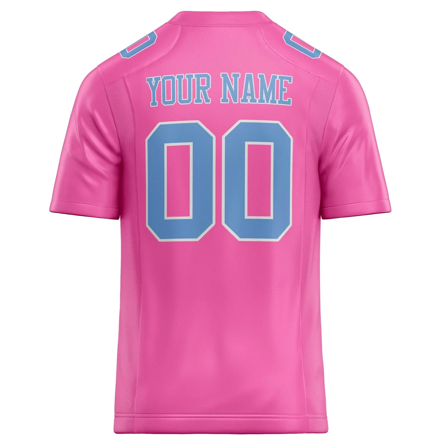Custom Pink Light Blue Solid Colour Football Jersey sold by Tailorly product image thumbnail 4