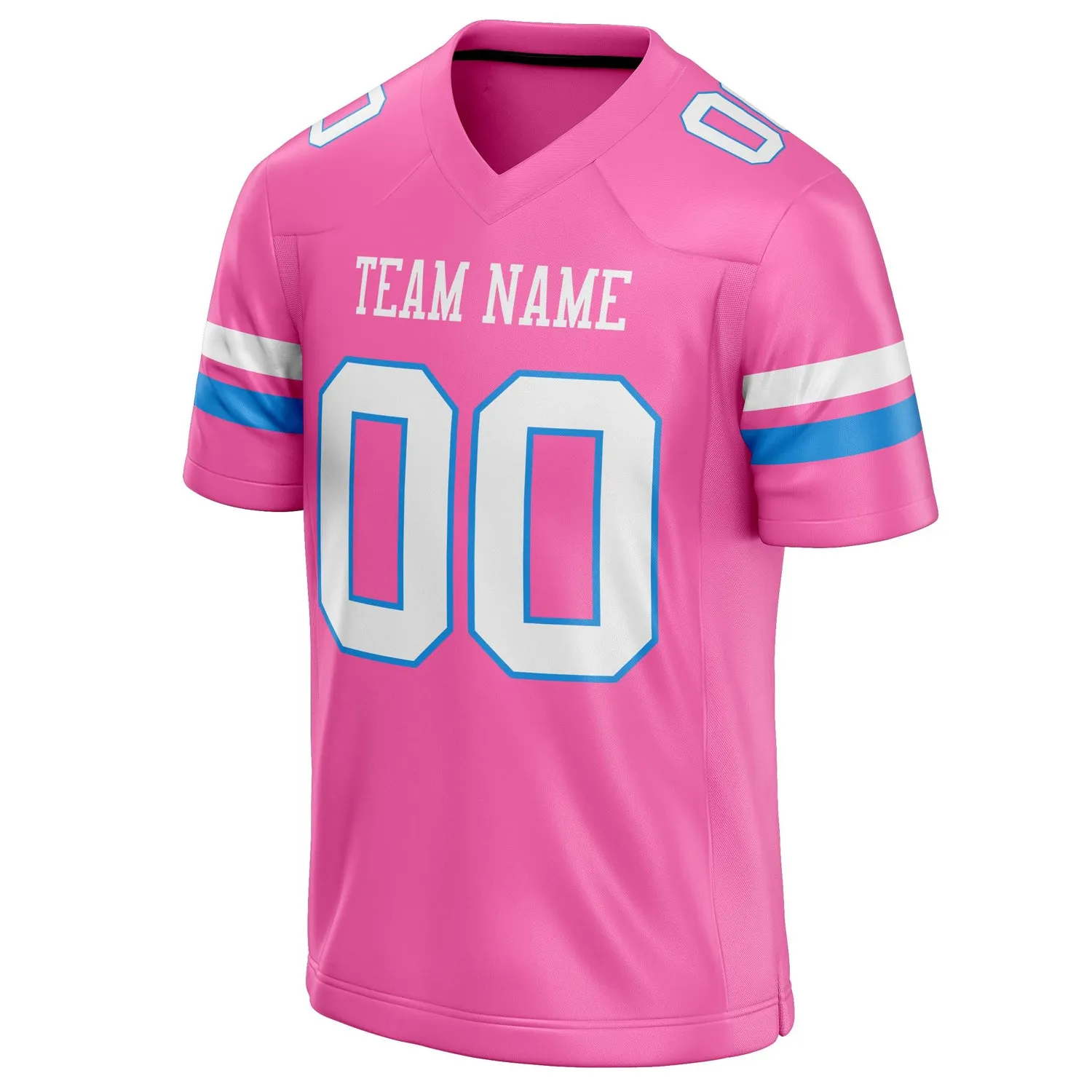 Custom Pink White Solid Colour Football Jersey sold by Tailorly product image thumbnail 3