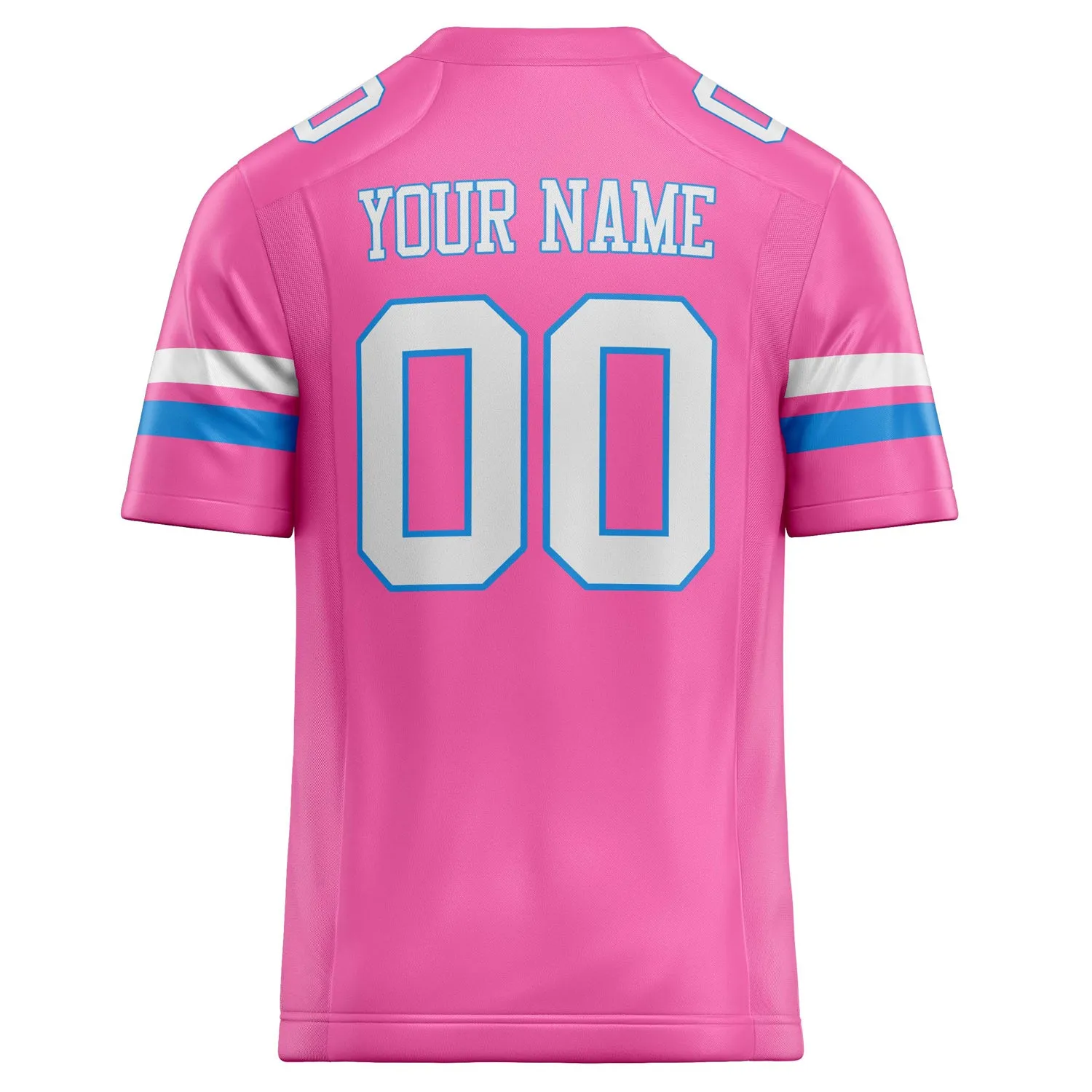 Custom Pink White Solid Colour Football Jersey sold by Tailorly product image thumbnail 4