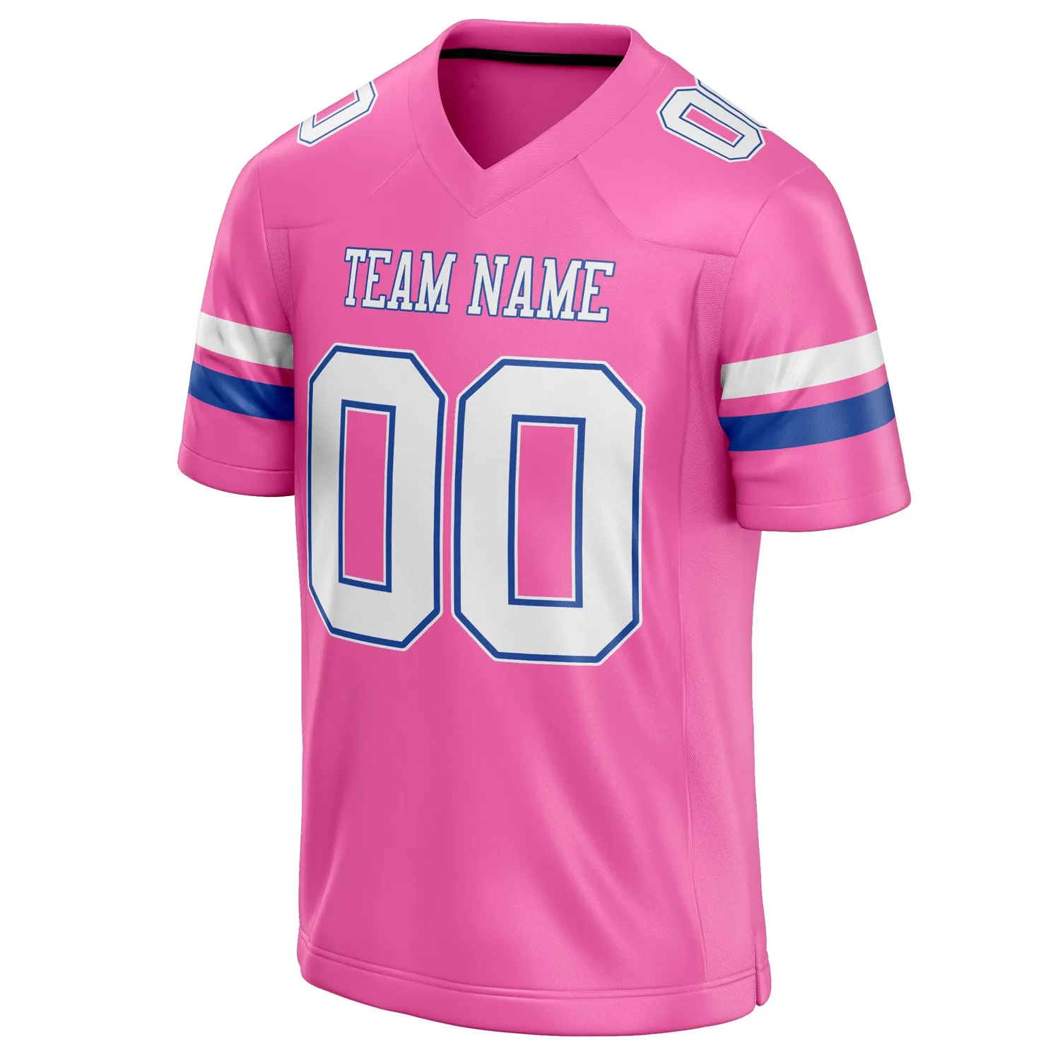 Custom Pink White Solid Colour Football Jersey sold by Tailorly product image thumbnail 3