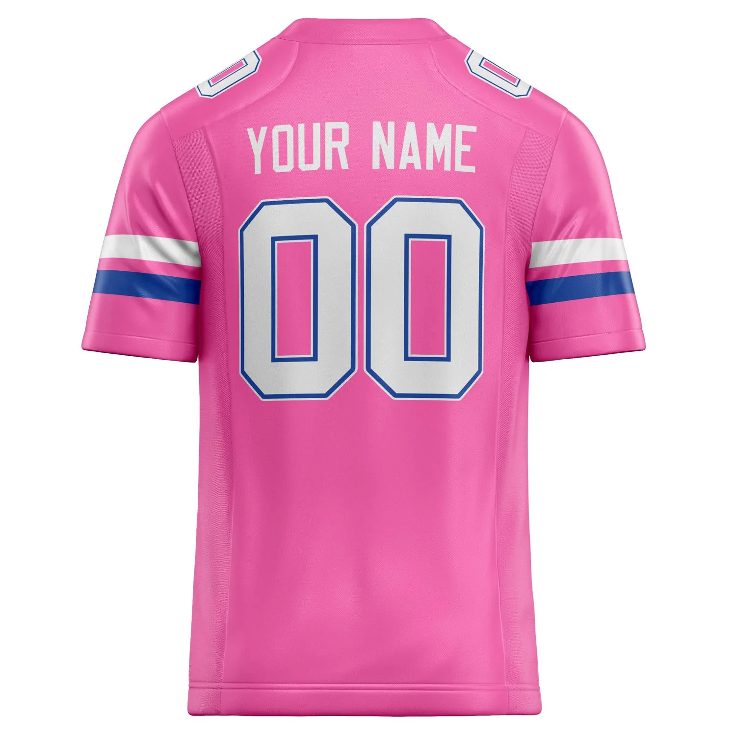 Custom Pink White Solid Colour Football Jersey sold by Tailorly product image thumbnail 4