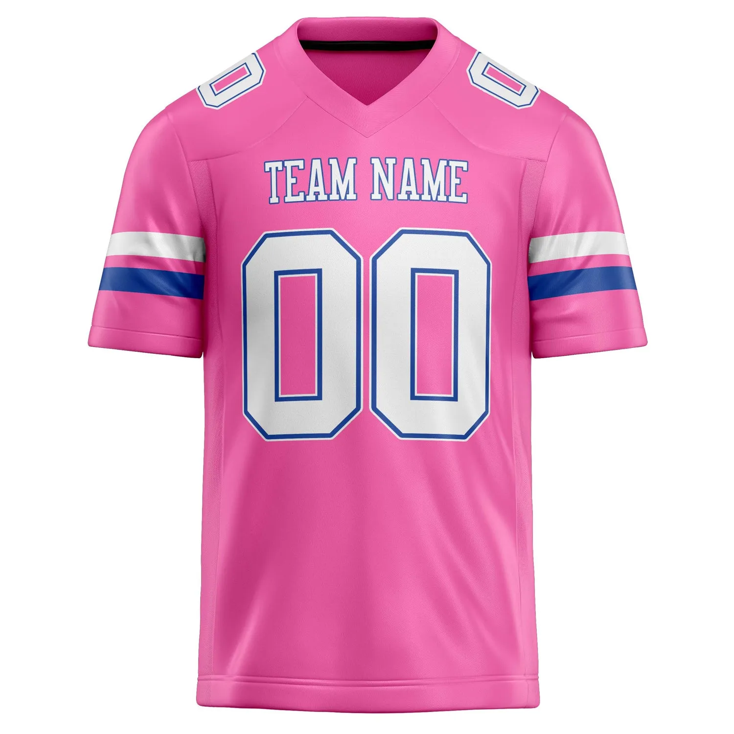 Custom Pink White Solid Colour Football Jersey sold by Tailorly product image thumbnail 2
