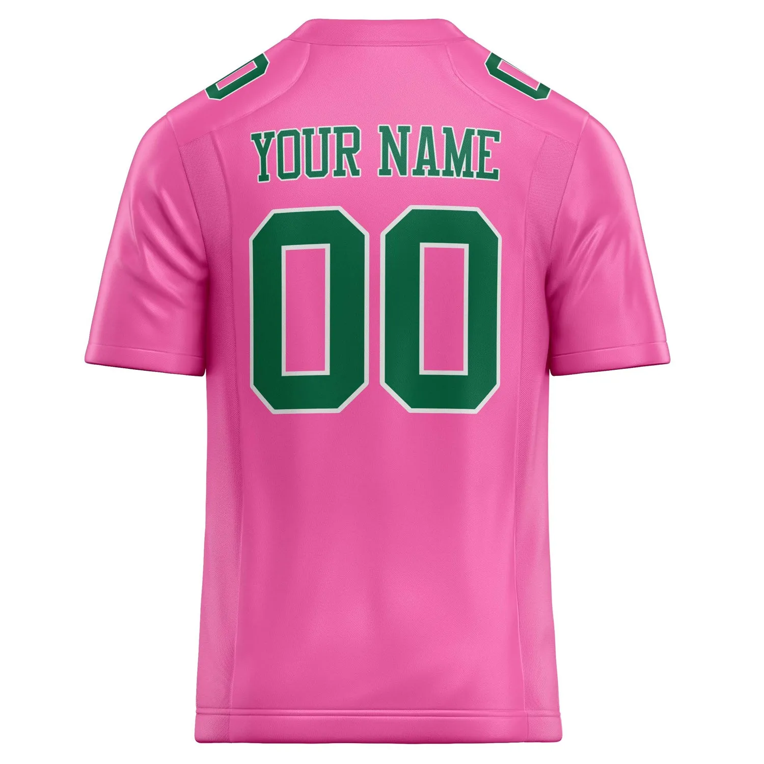 Custom Pink Kelly Green Solid Colour Football Jersey sold by Tailorly product image thumbnail 4