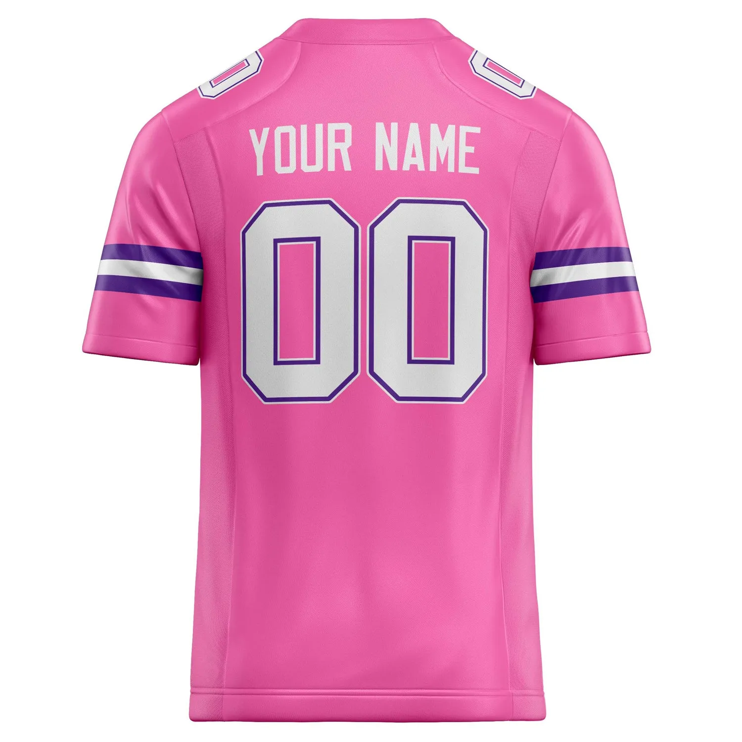 Custom Pink White Solid Colour Football Jersey sold by Tailorly product image thumbnail 4