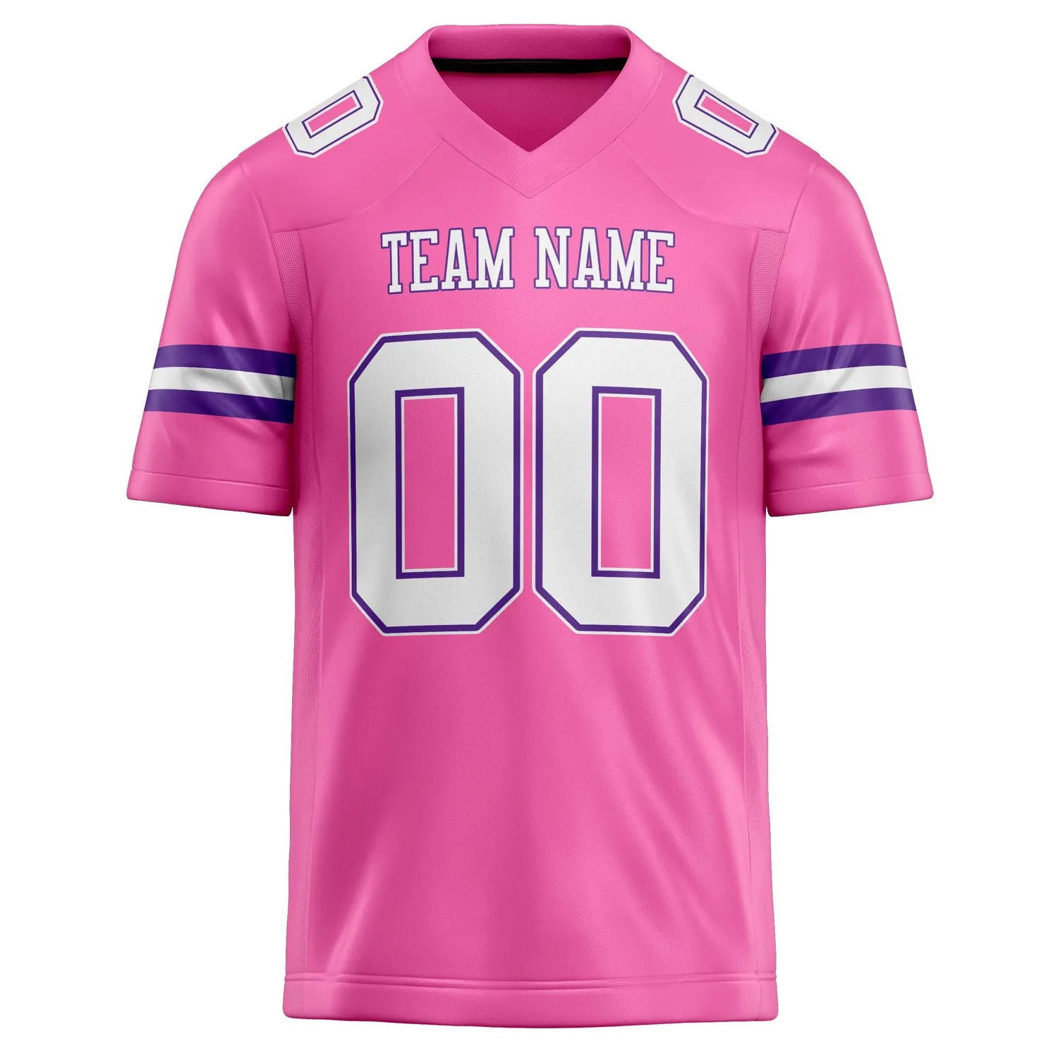 Custom Pink White Solid Colour Football Jersey sold by Tailorly product image thumbnail 2