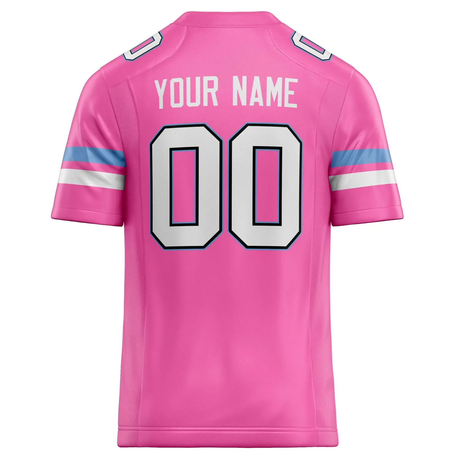 Custom Pink White Solid Colour Football Jersey sold by Tailorly product image thumbnail 4