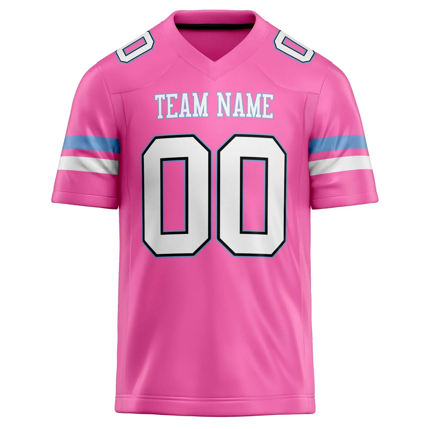 Custom Pink White Solid Colour Football Jersey sold by Tailorly product image thumbnail 2