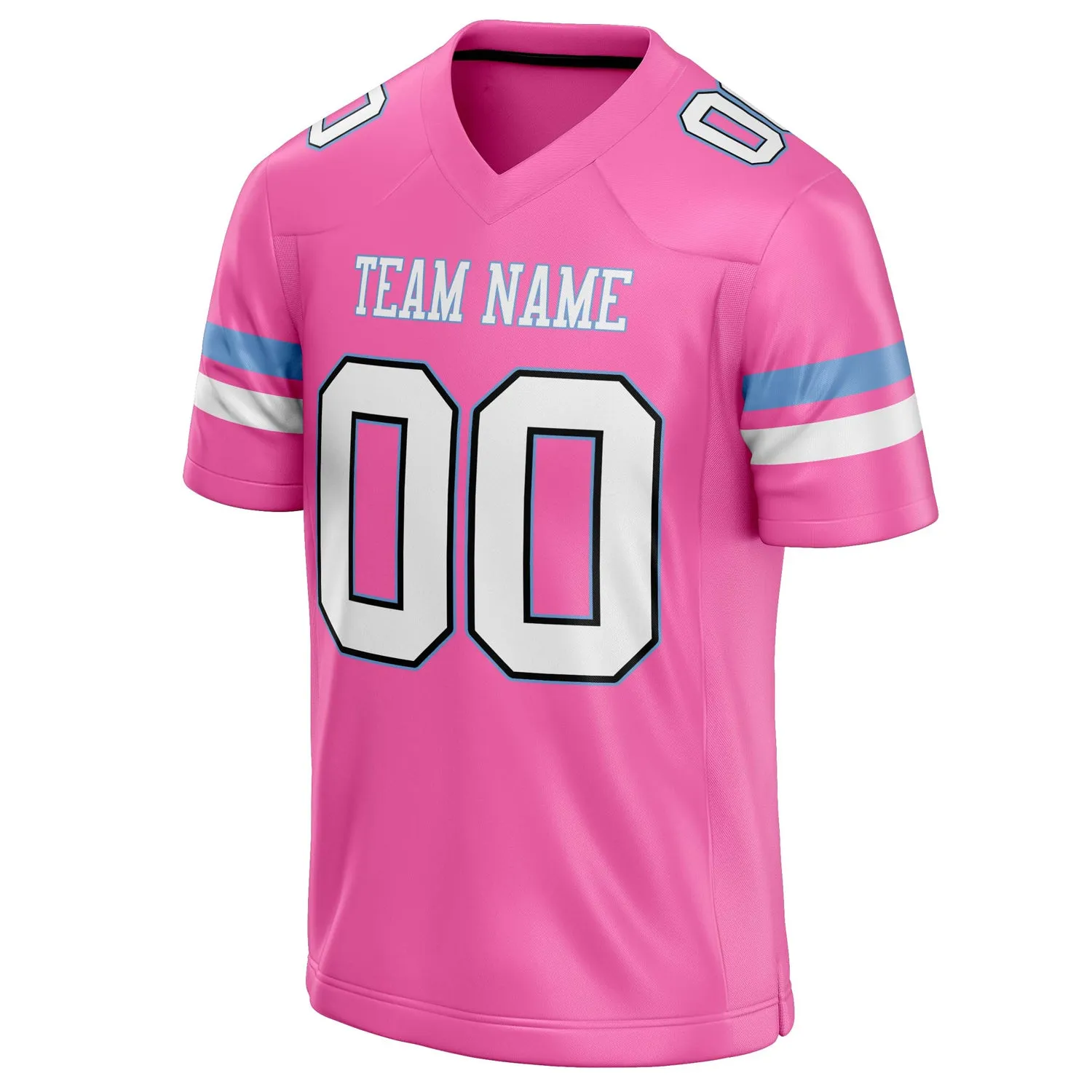Custom Pink White Solid Colour Football Jersey sold by Tailorly product image thumbnail 3
