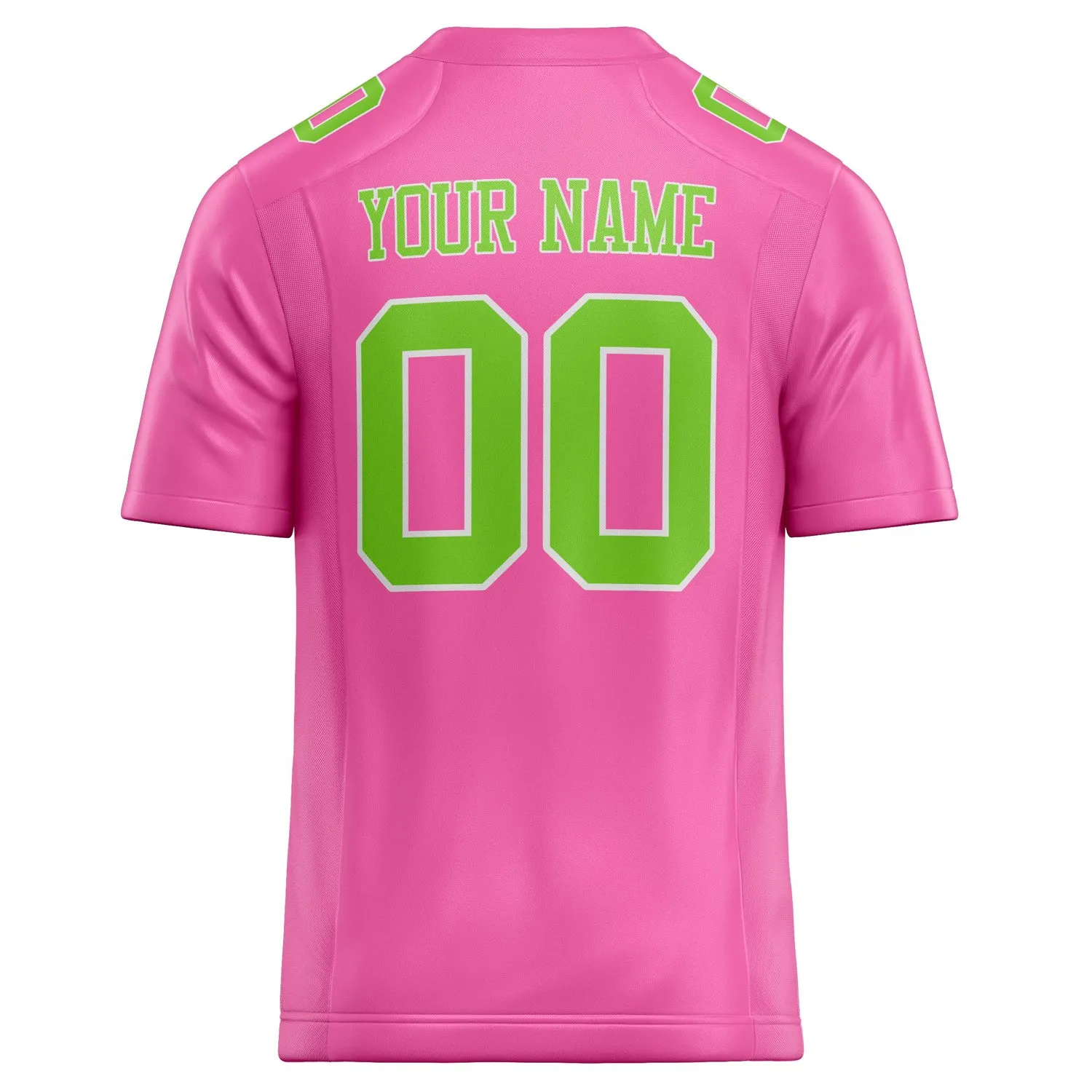 Custom Pink Neon Green Solid Colour Football Jersey sold by Tailorly product image thumbnail 4