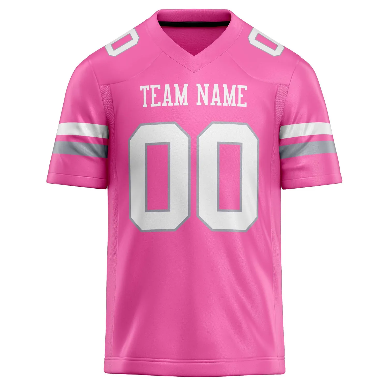 Custom Pink White Solid Colour Football Jersey sold by Tailorly product image thumbnail 2