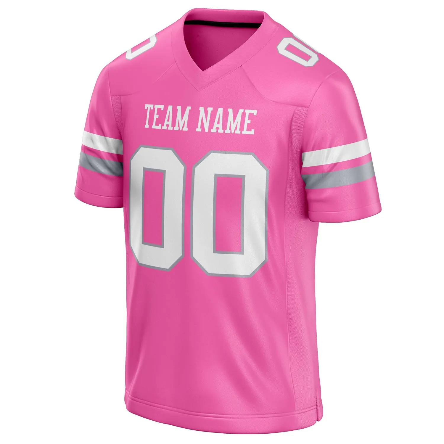 Custom Pink White Solid Colour Football Jersey sold by Tailorly product image thumbnail 3