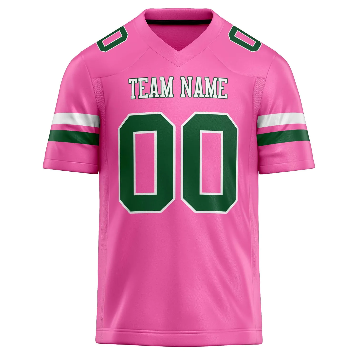 Custom Pink Green Solid Colour Football Jersey sold by Tailorly product image thumbnail 2