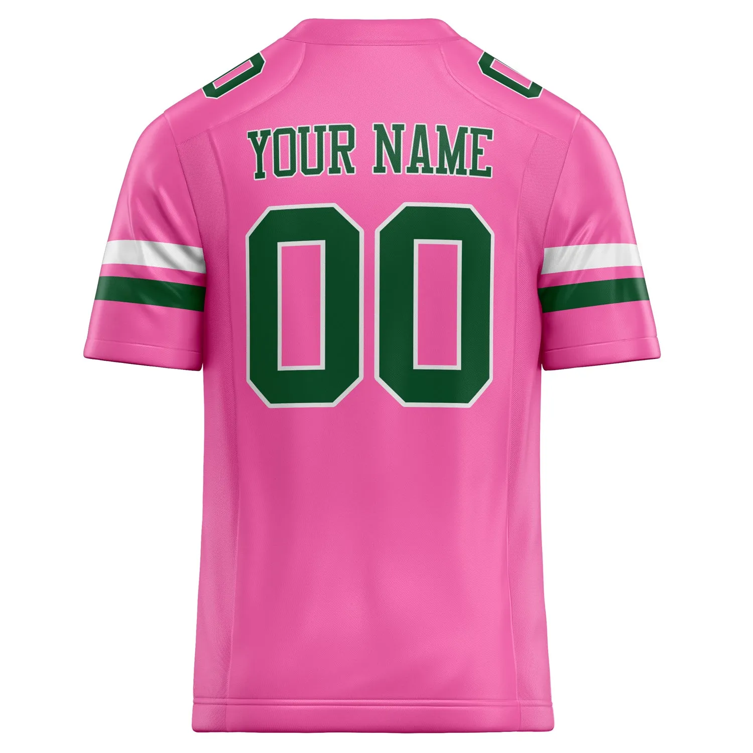 Custom Pink Green Solid Colour Football Jersey sold by Tailorly product image thumbnail 4