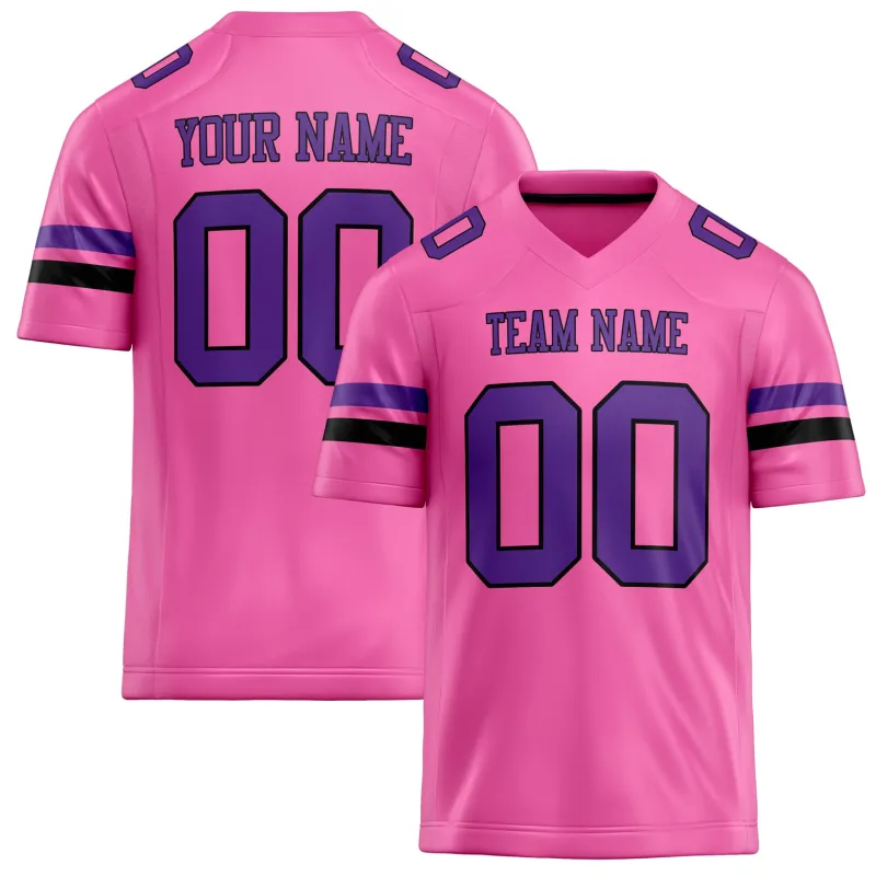 Custom Pink Purple Solid Colour Football Jersey sold by Tailorly