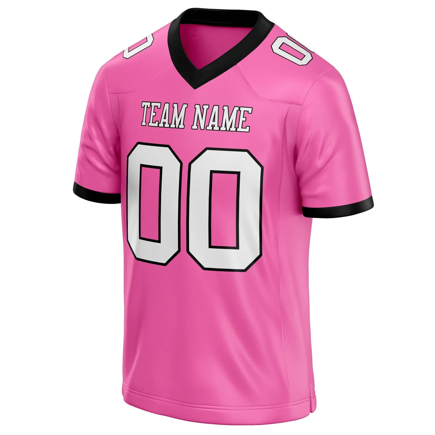 Custom Pink White Solid Colour Football Jersey sold by Tailorly product image thumbnail 3