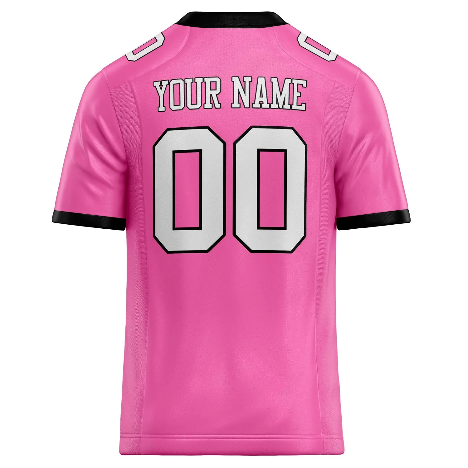 Custom Pink White Solid Colour Football Jersey sold by Tailorly product image thumbnail 4