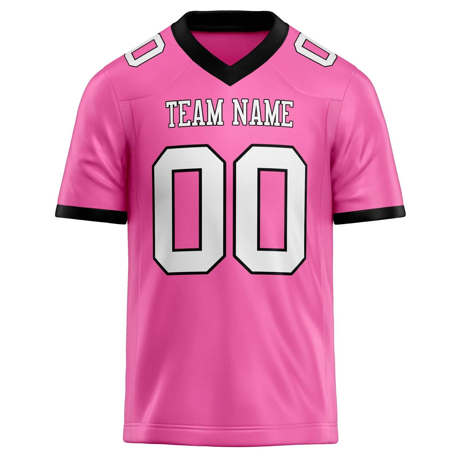 Custom Pink White Solid Colour Football Jersey sold by Tailorly product image thumbnail 2