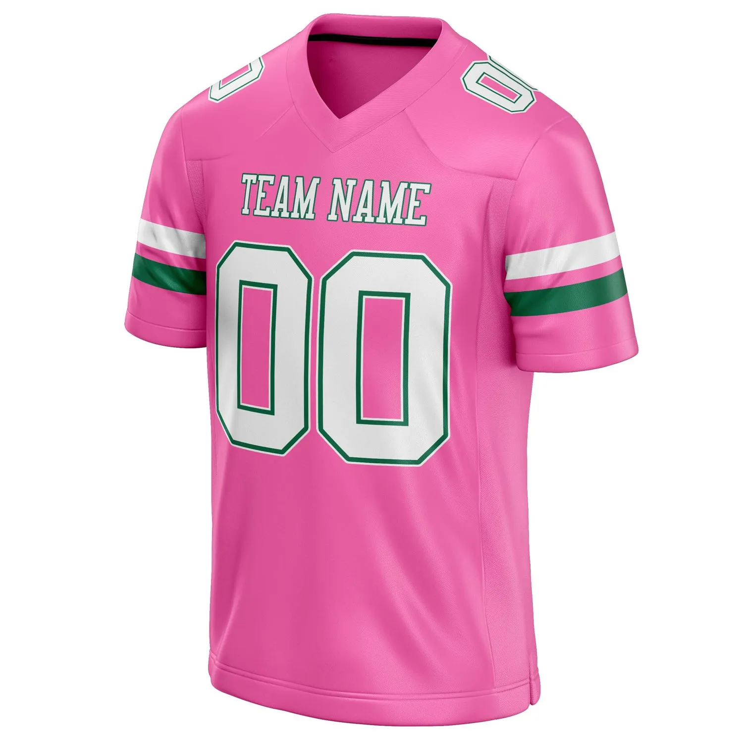Custom Pink White Solid Colour Football Jersey sold by Tailorly product image thumbnail 3