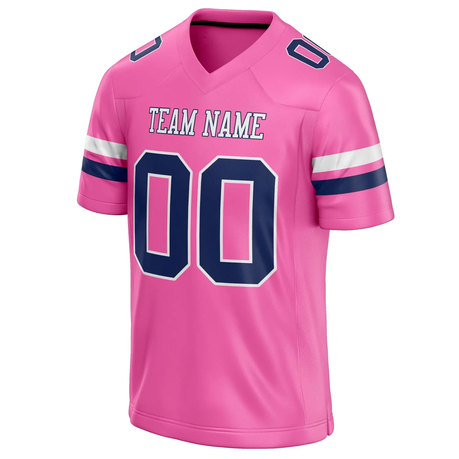 Custom Pink navy Solid Colour Football Jersey sold by Tailorly product image thumbnail 3